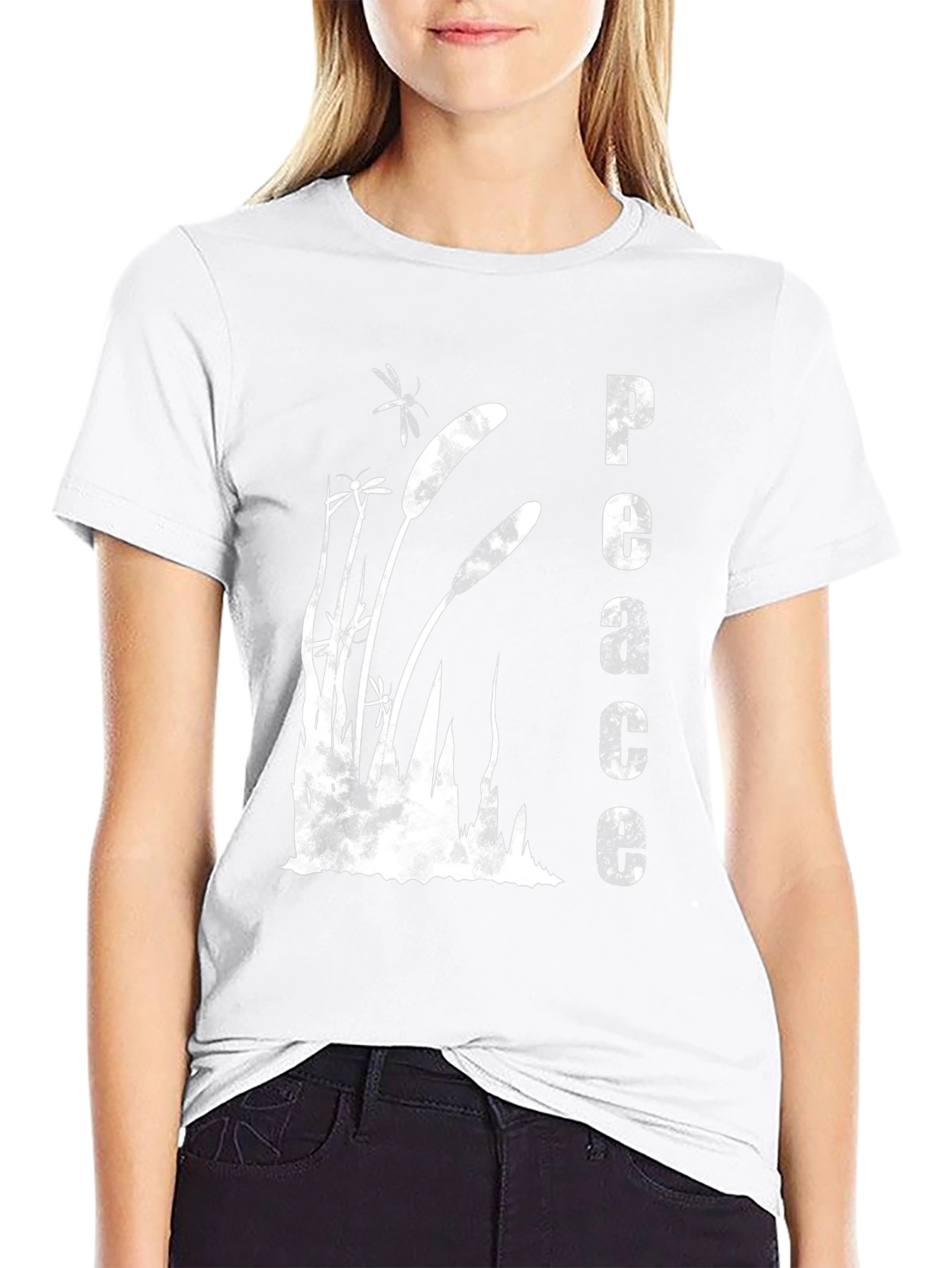 Peaceful Cattail Graphic T-Shirt