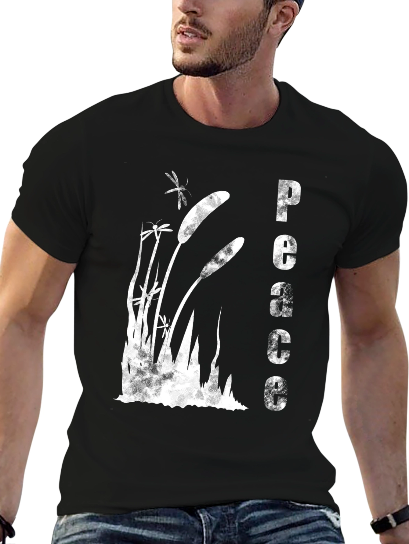 Peaceful Cattail Graphic T-Shirt