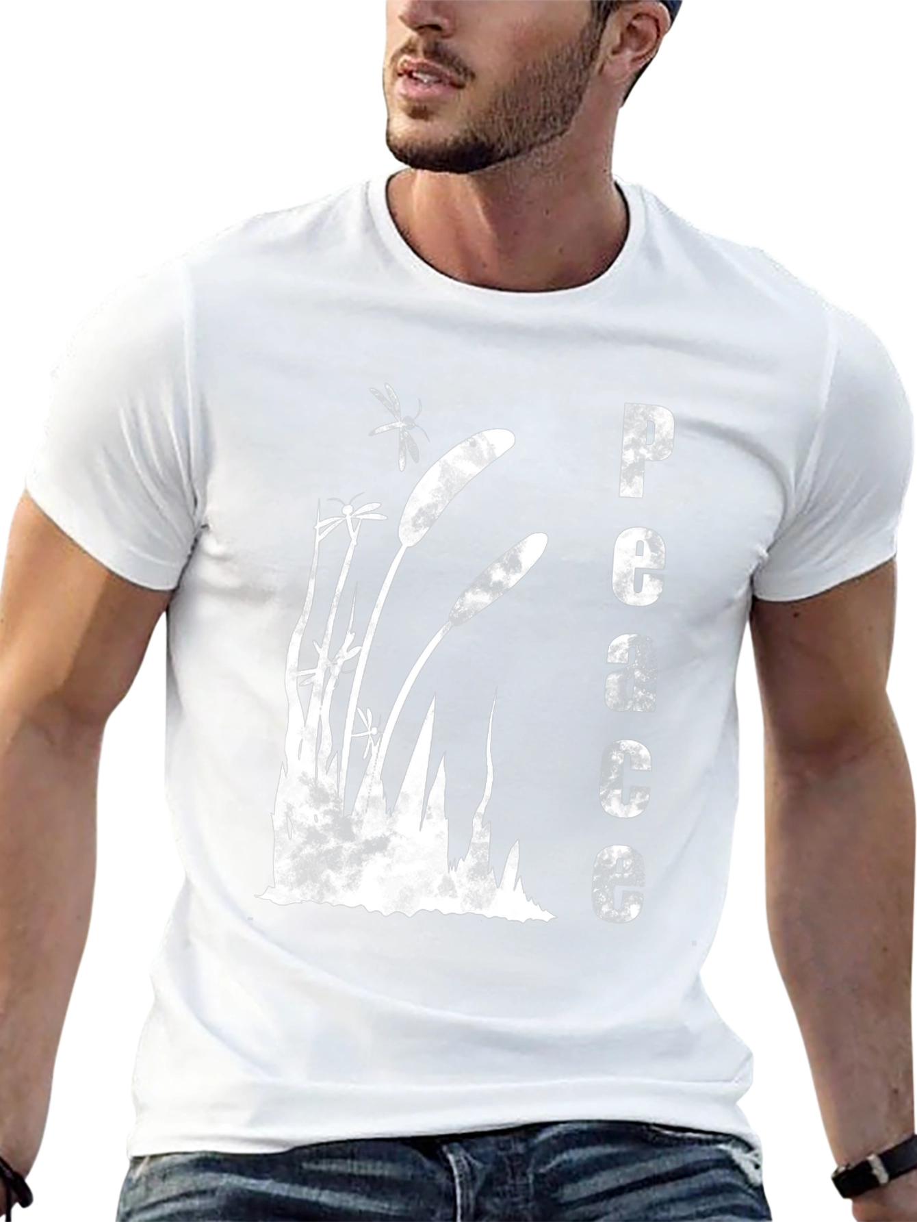 Peaceful Cattail Graphic T-Shirt