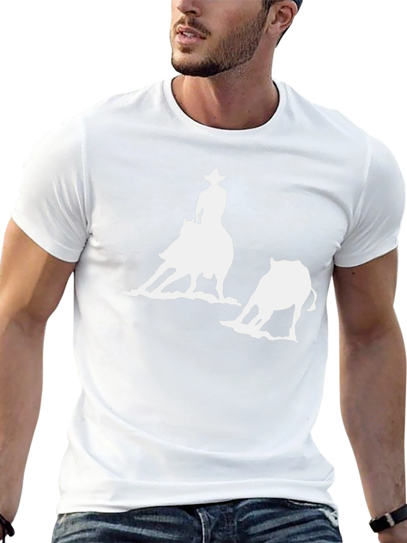 Rodeo Cowboy Graphic Tee - Black Cotton T-Shirt