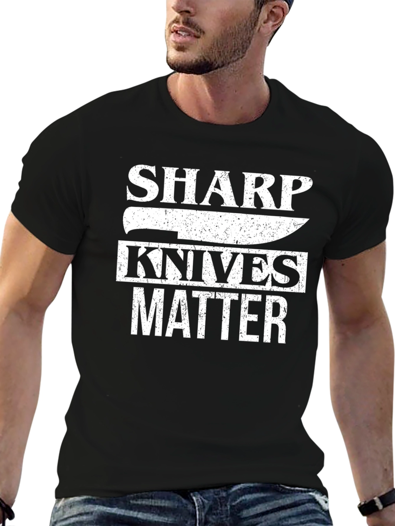 Sharp Knives Matter Graphic Tee - Black