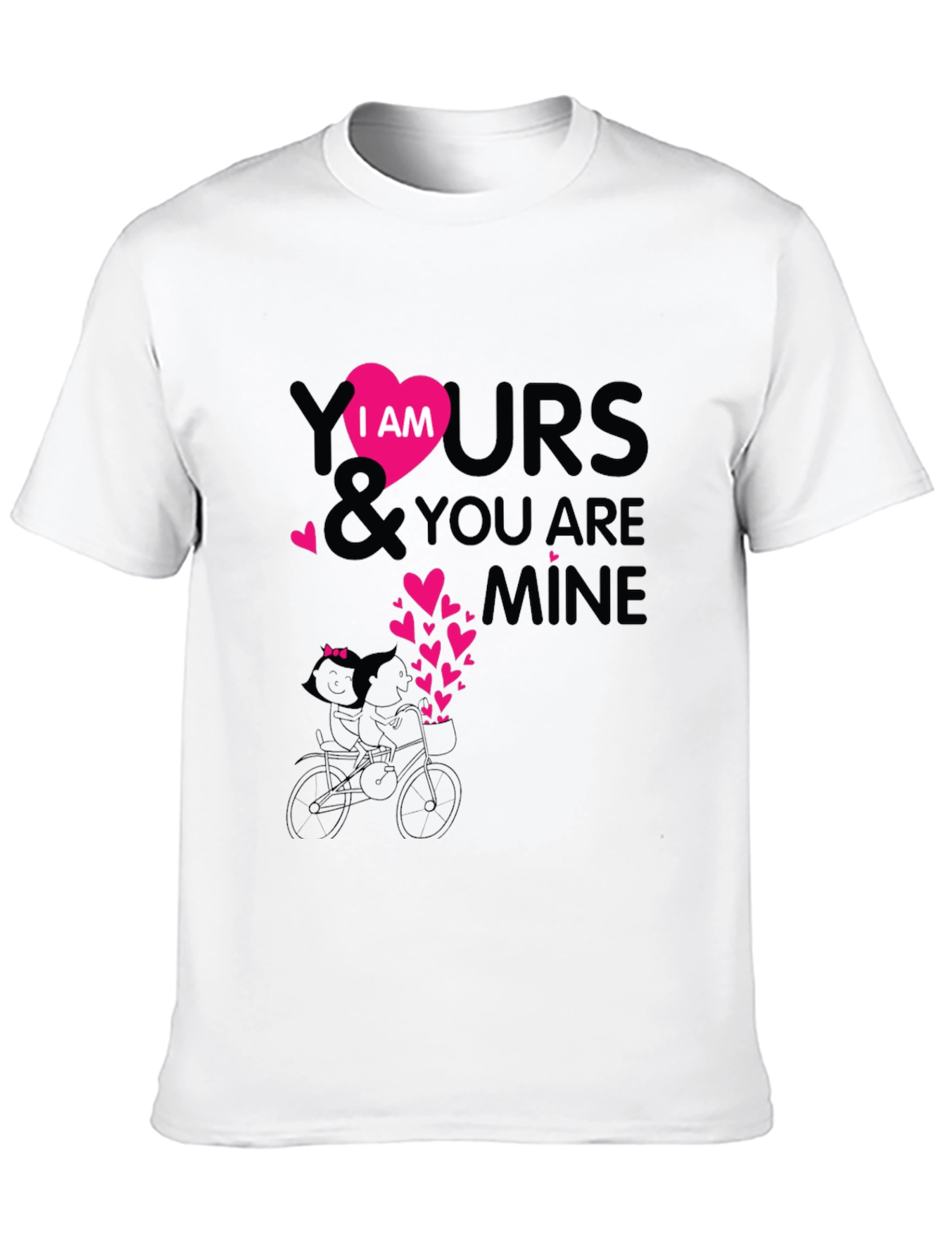 I Am Yours Heart Graphic Black T-Shirt