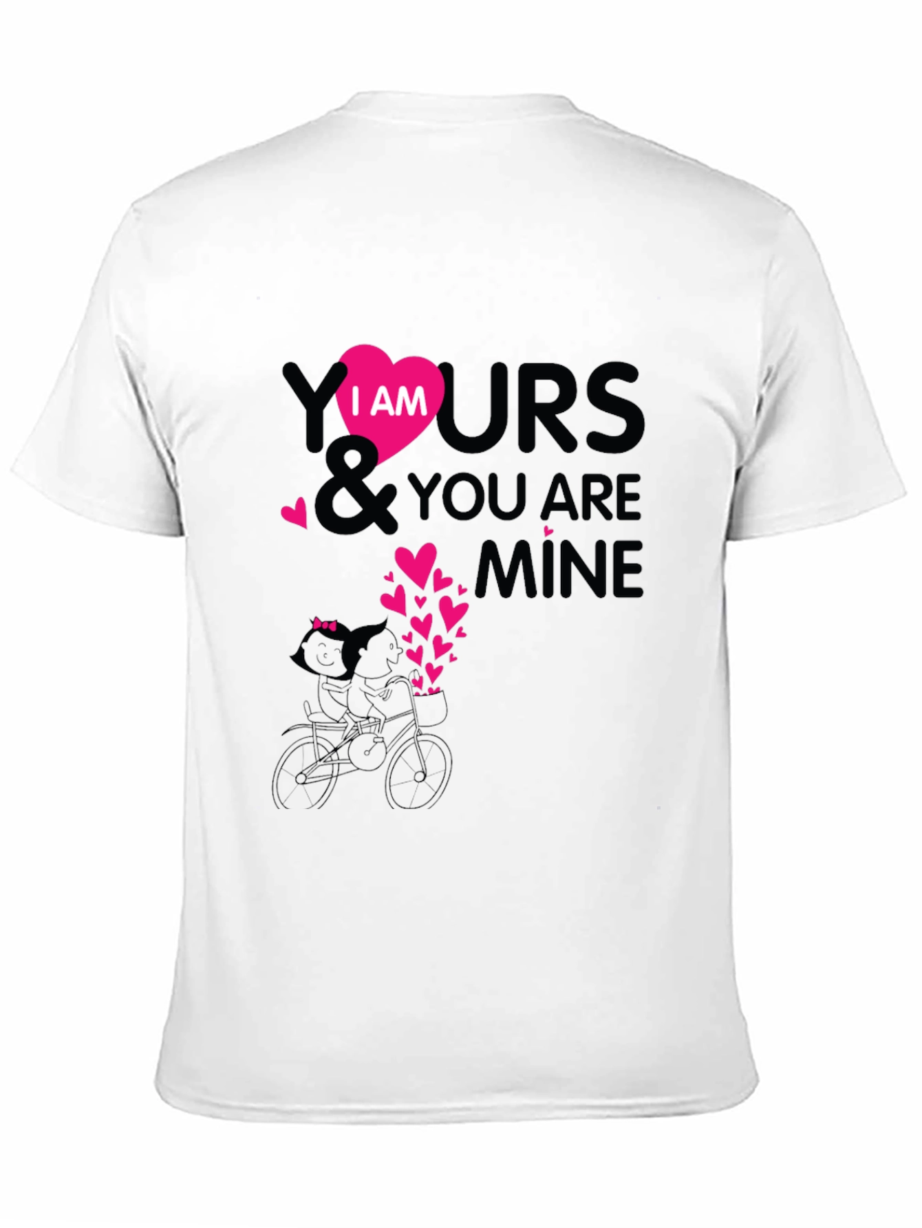 I Am Yours Heart Graphic Black T-Shirt