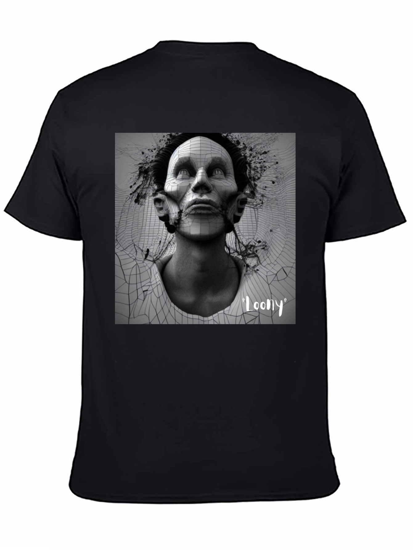 Edgy Loony Graphic Print Black T-Shirt