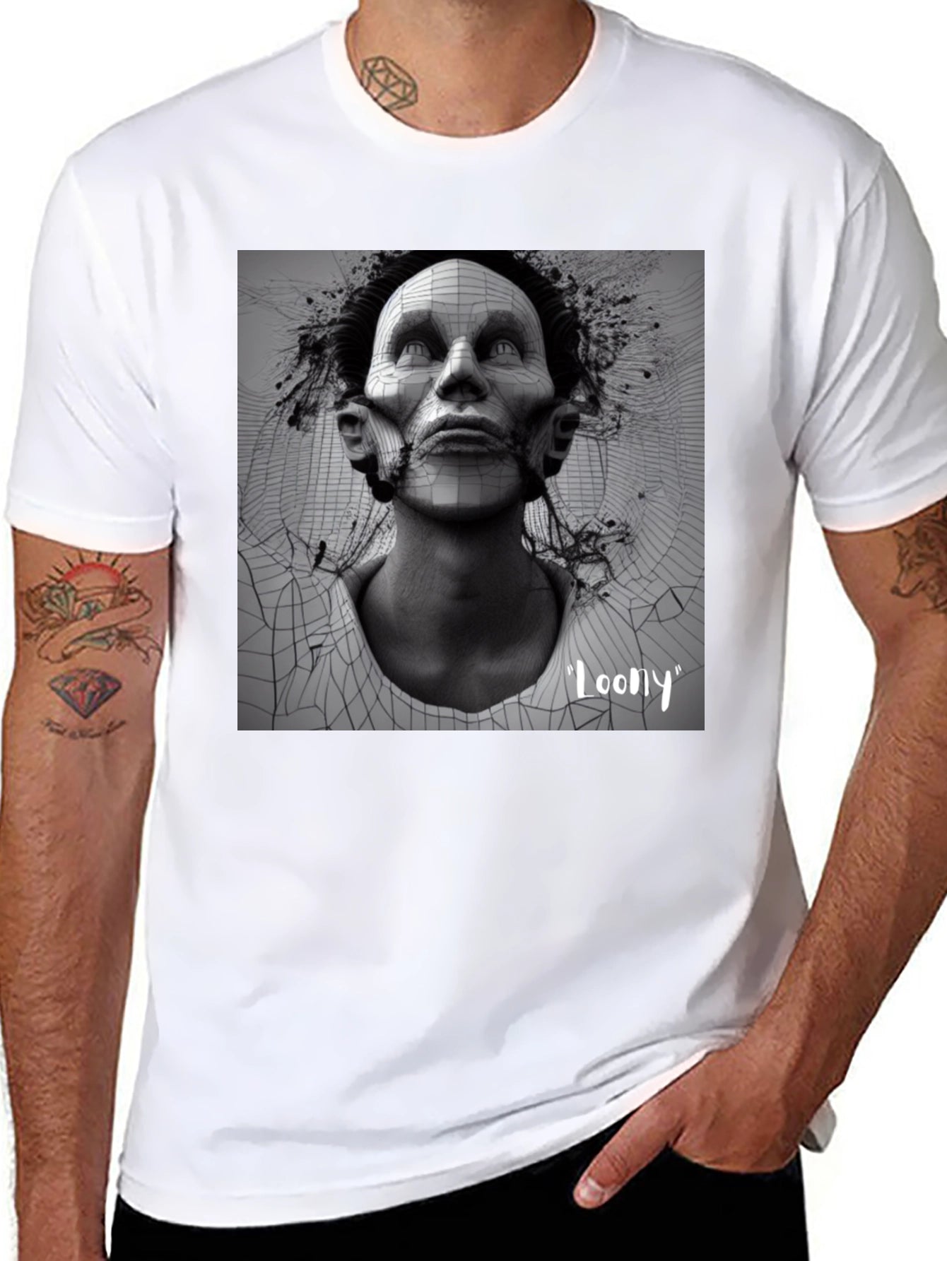 Edgy Loony Graphic Print Black T-Shirt