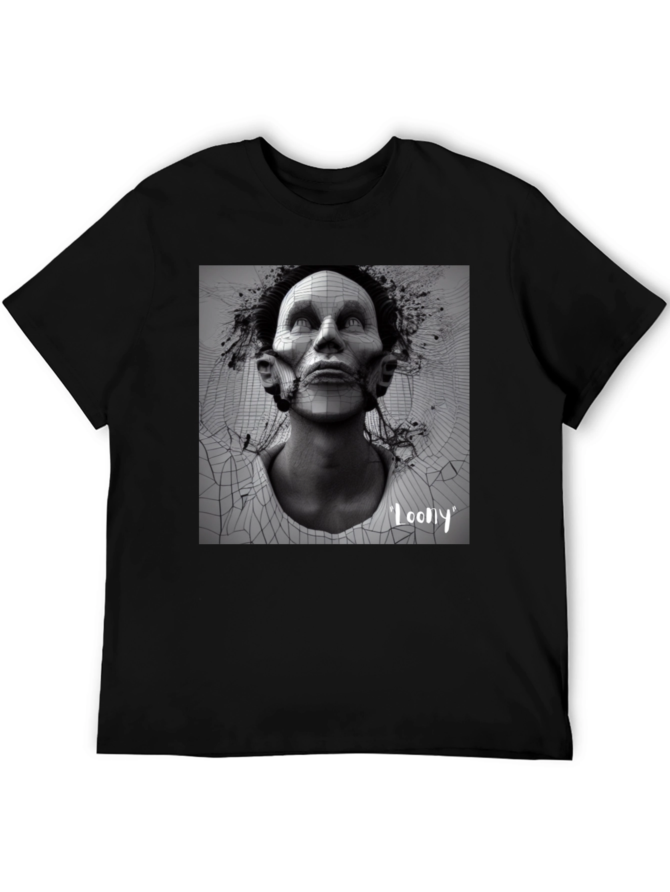 Edgy Loony Graphic Print Black T-Shirt