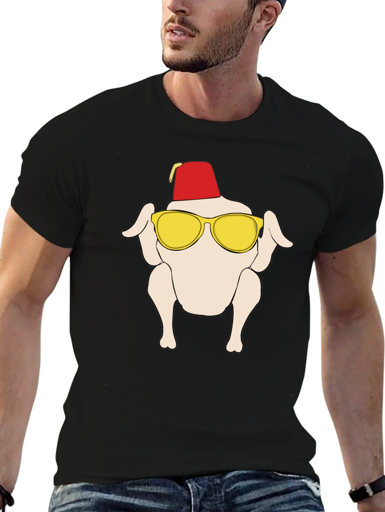 Turkey T-Shirt with Hat and Sunglasses