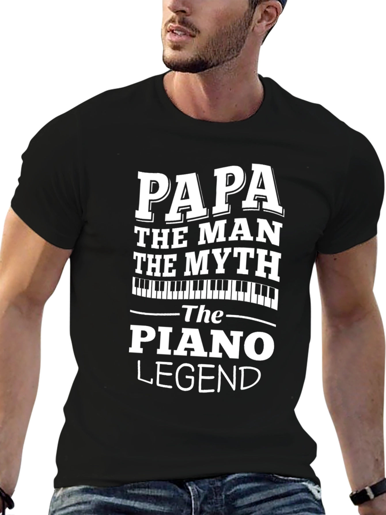 Papa Piano Legend T-Shirt - Musician Gift