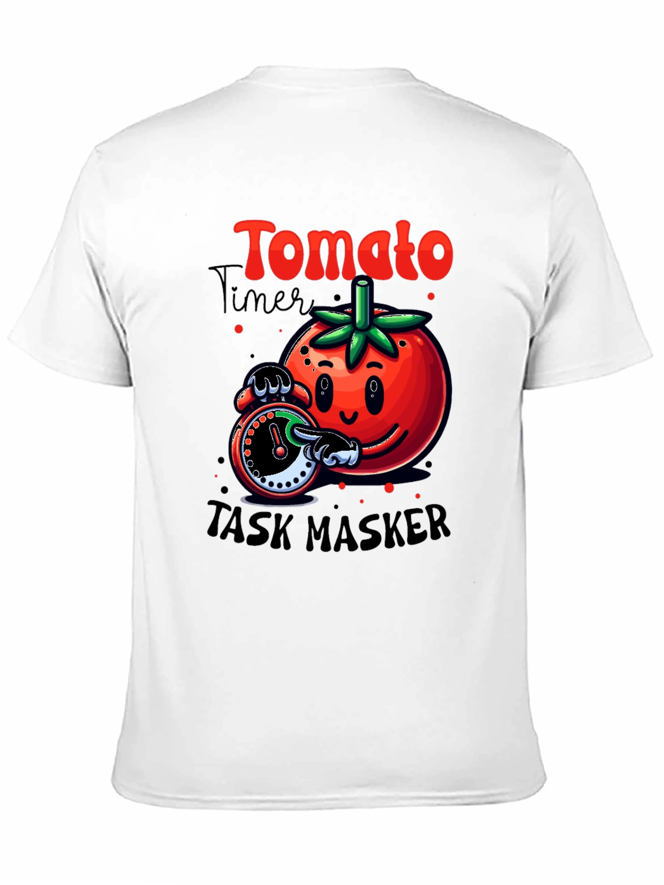 Tomato Task Master Graphic Tee - Funny Timer Design