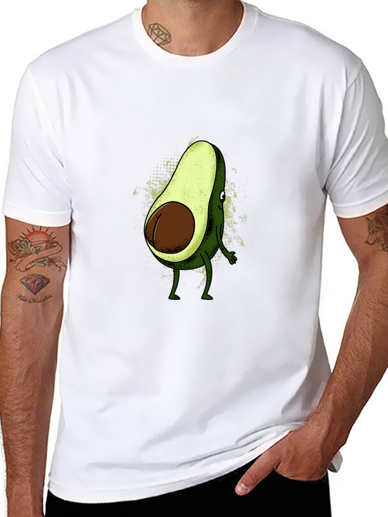 Avocado Butt Humor Graphic Tee