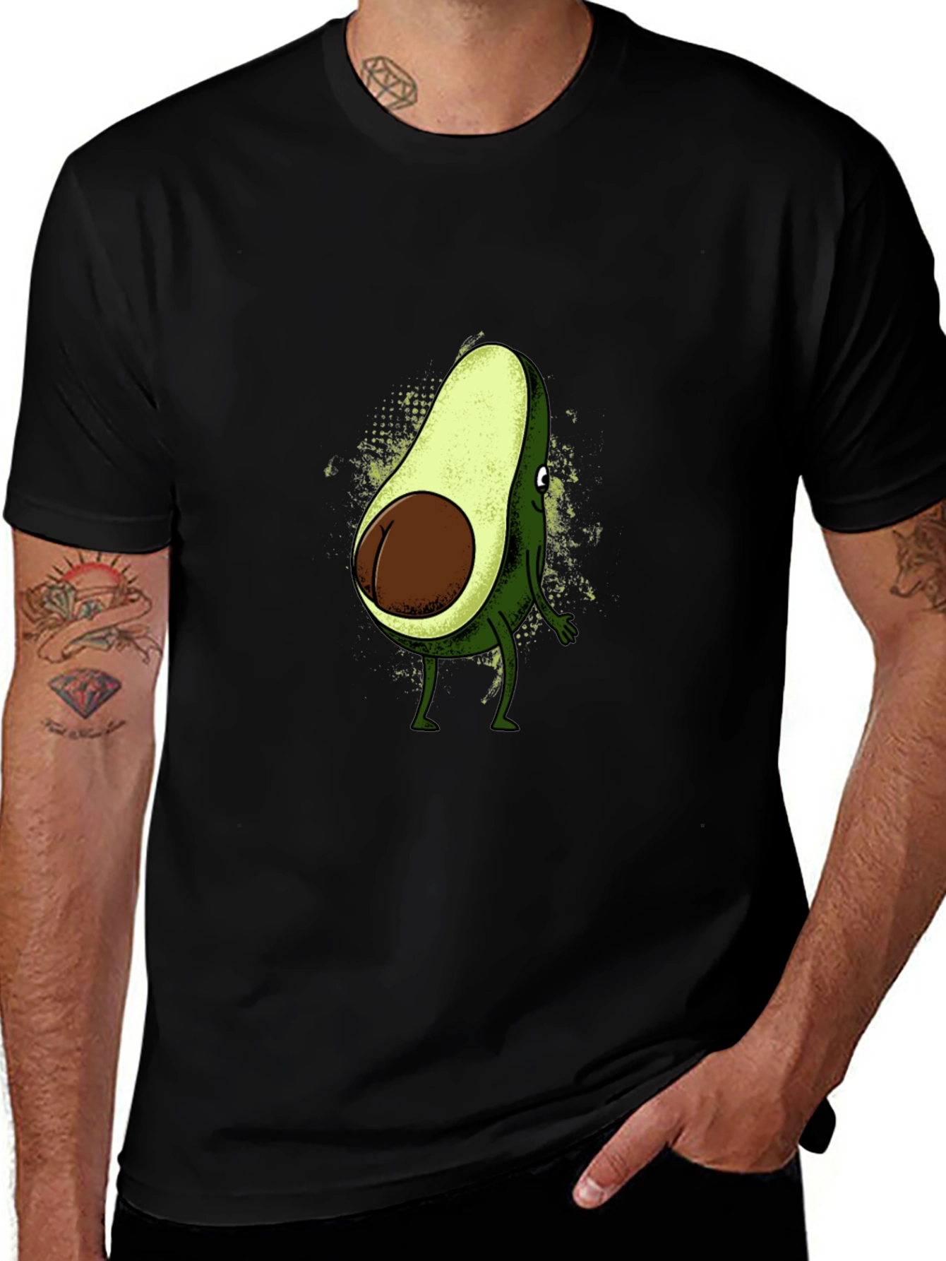 Avocado Butt Humor Graphic Tee