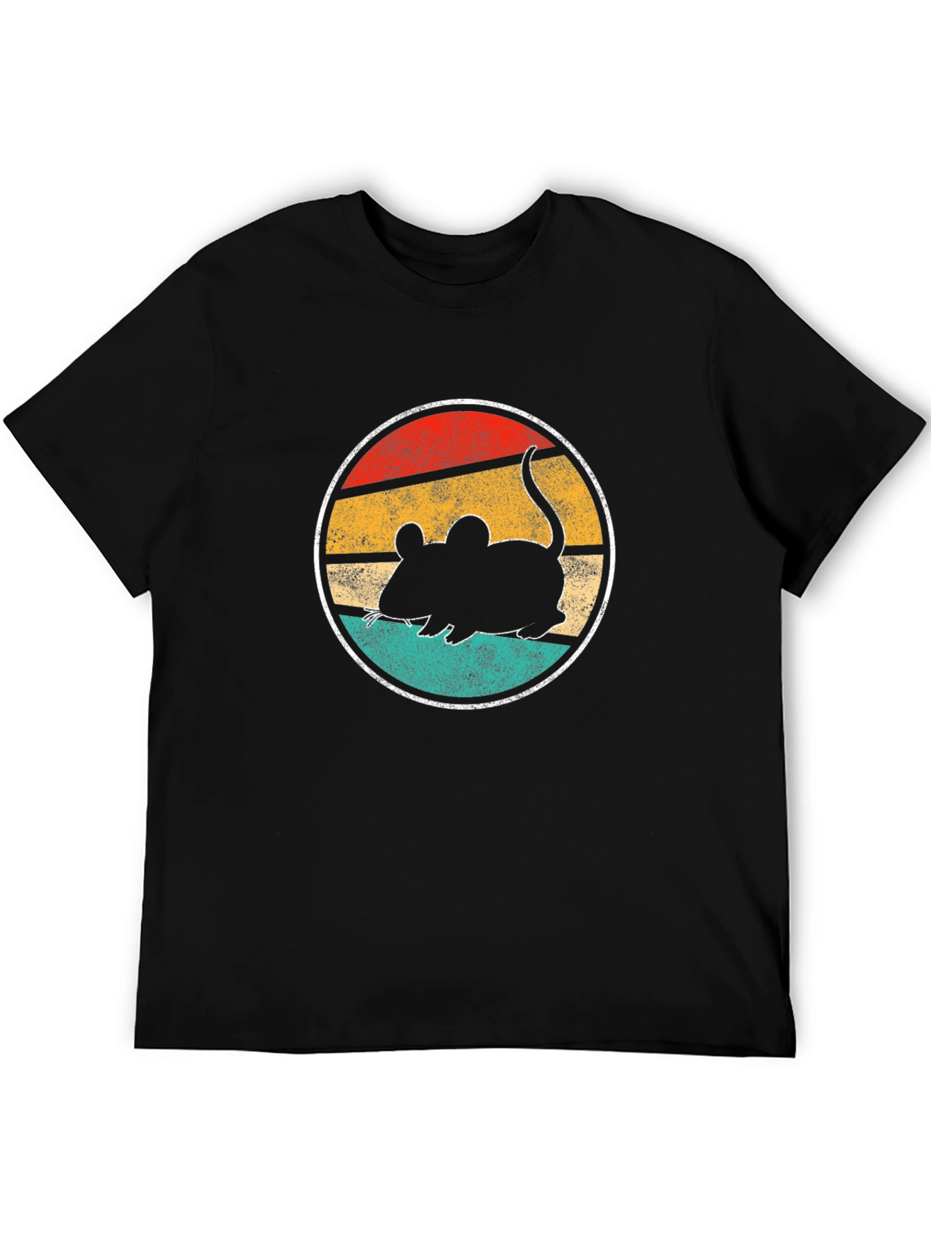 Retro Mouse T-Shirt - Black Cotton Blend
