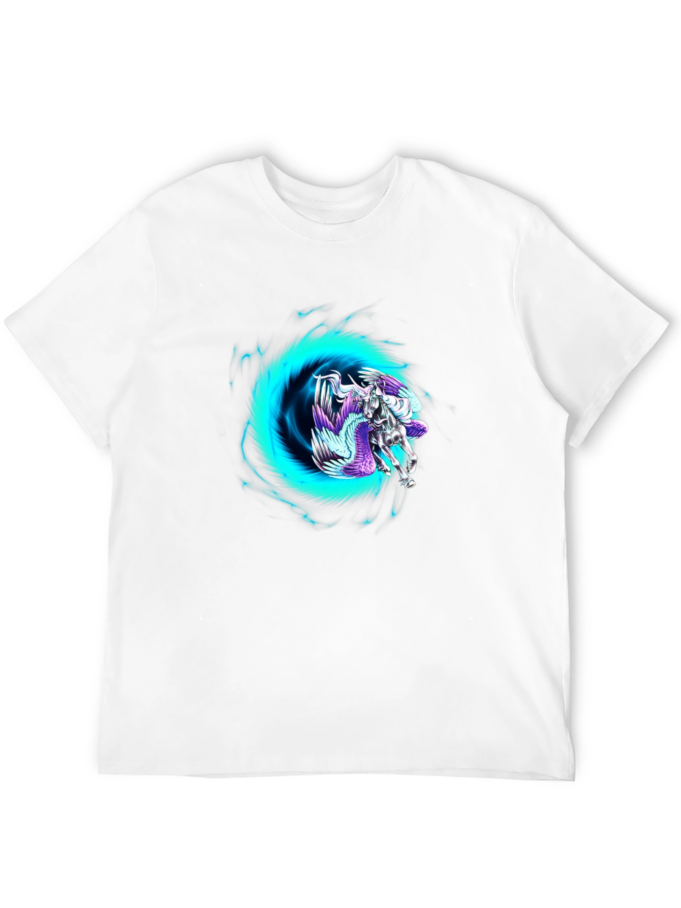 Pegasus Portal Graphic Tee - Black Cotton Blend