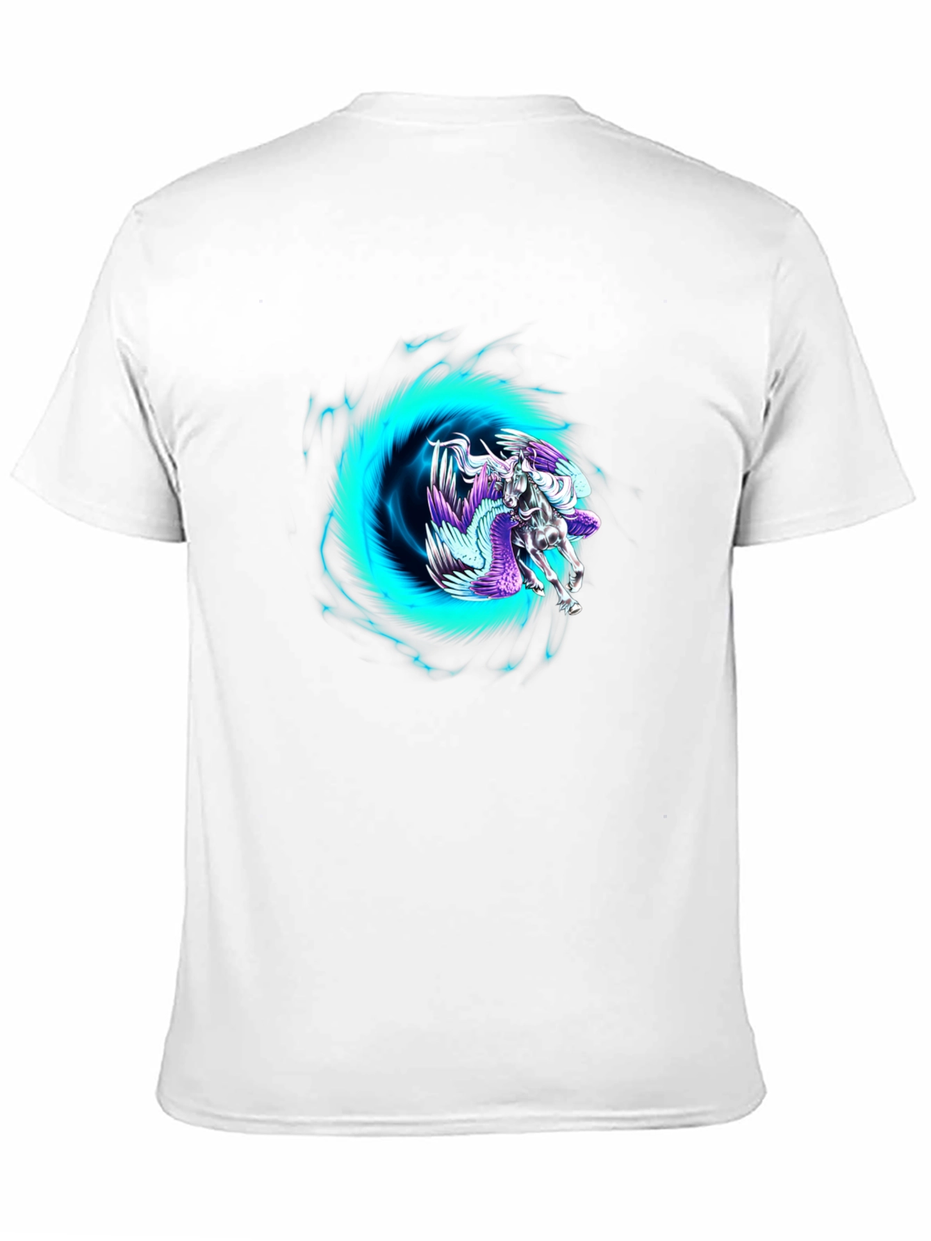 Pegasus Portal Graphic Tee - Black Cotton Blend