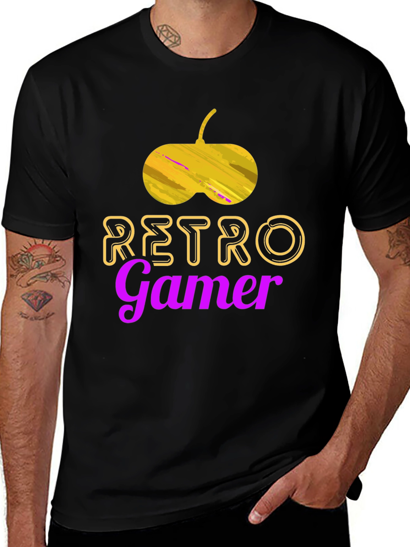 Retro Gamer Black T-Shirt