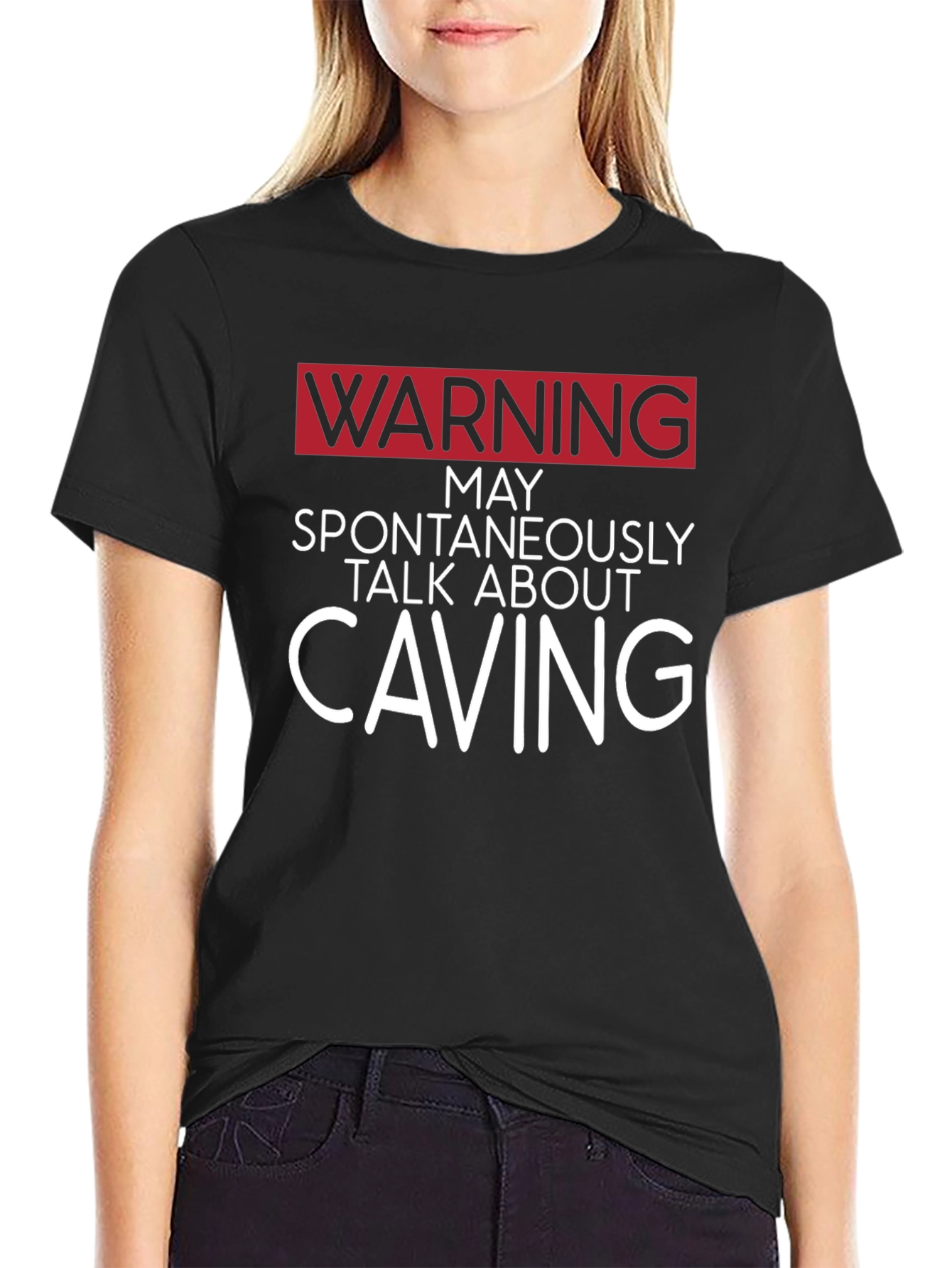 Warning May Spontaneously Talk About Caving T-Shirt