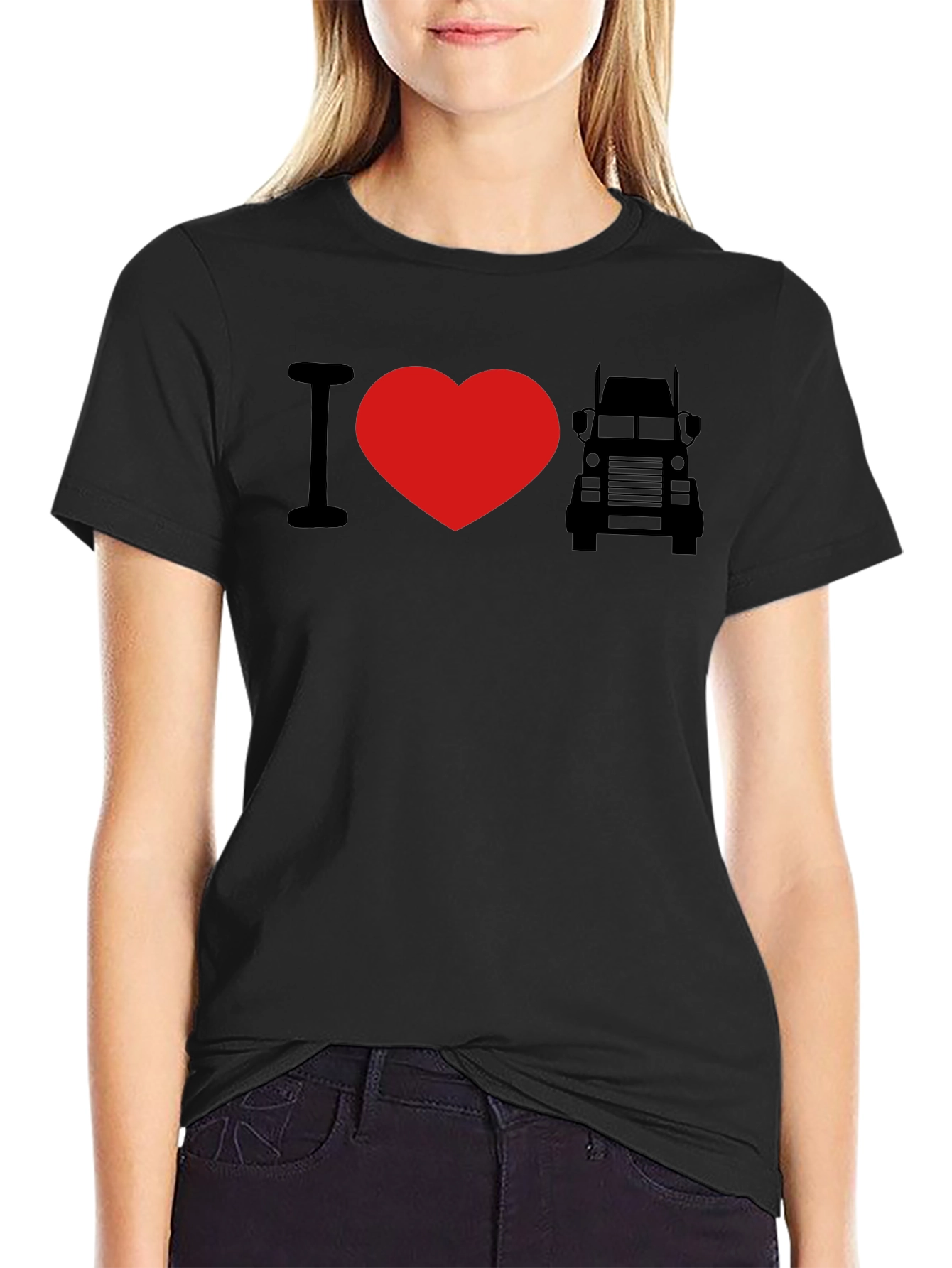 I Love Trucks Graphic Tee - Black