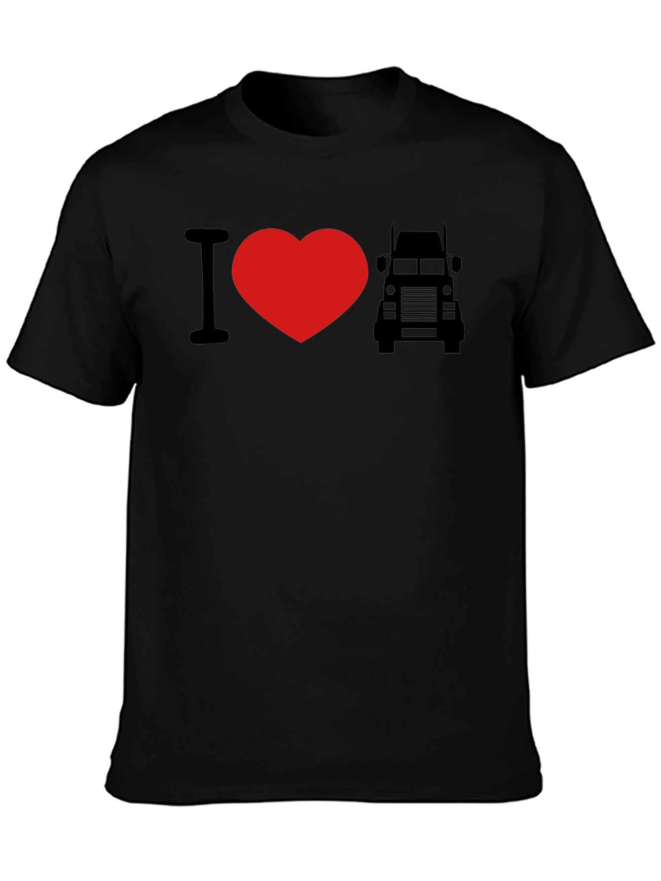 I Love Trucks Graphic Tee - Black