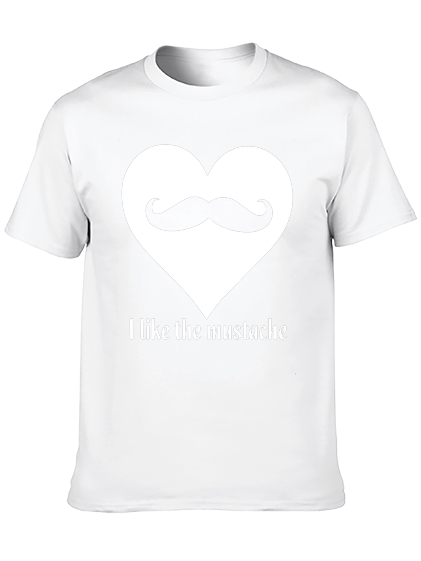 I Love Mustaches Mens Black T-Shirt