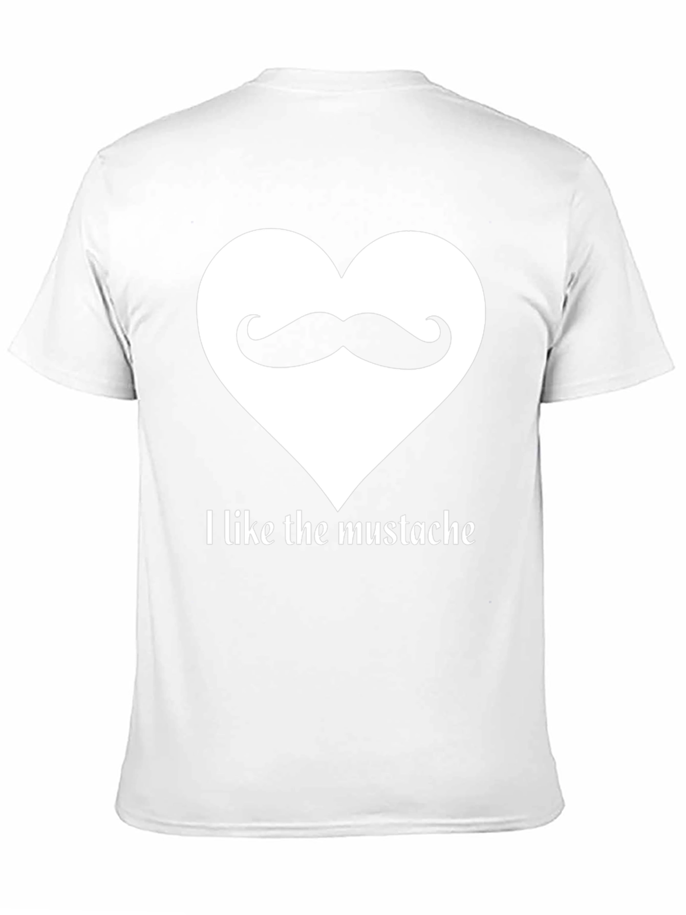 I Love Mustaches Mens Black T-Shirt