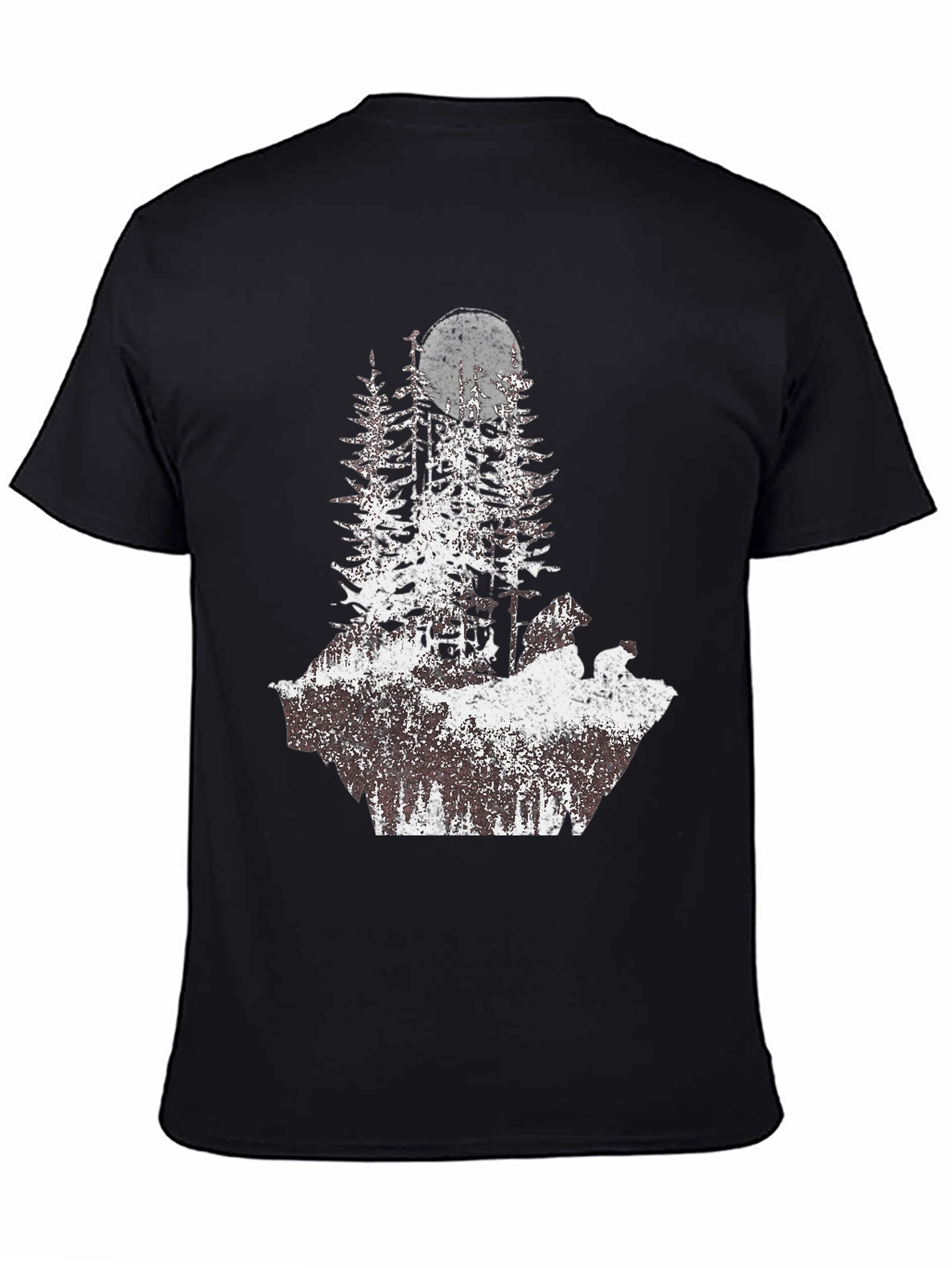 Nature Scene Graphic Tee - Moon & Trees