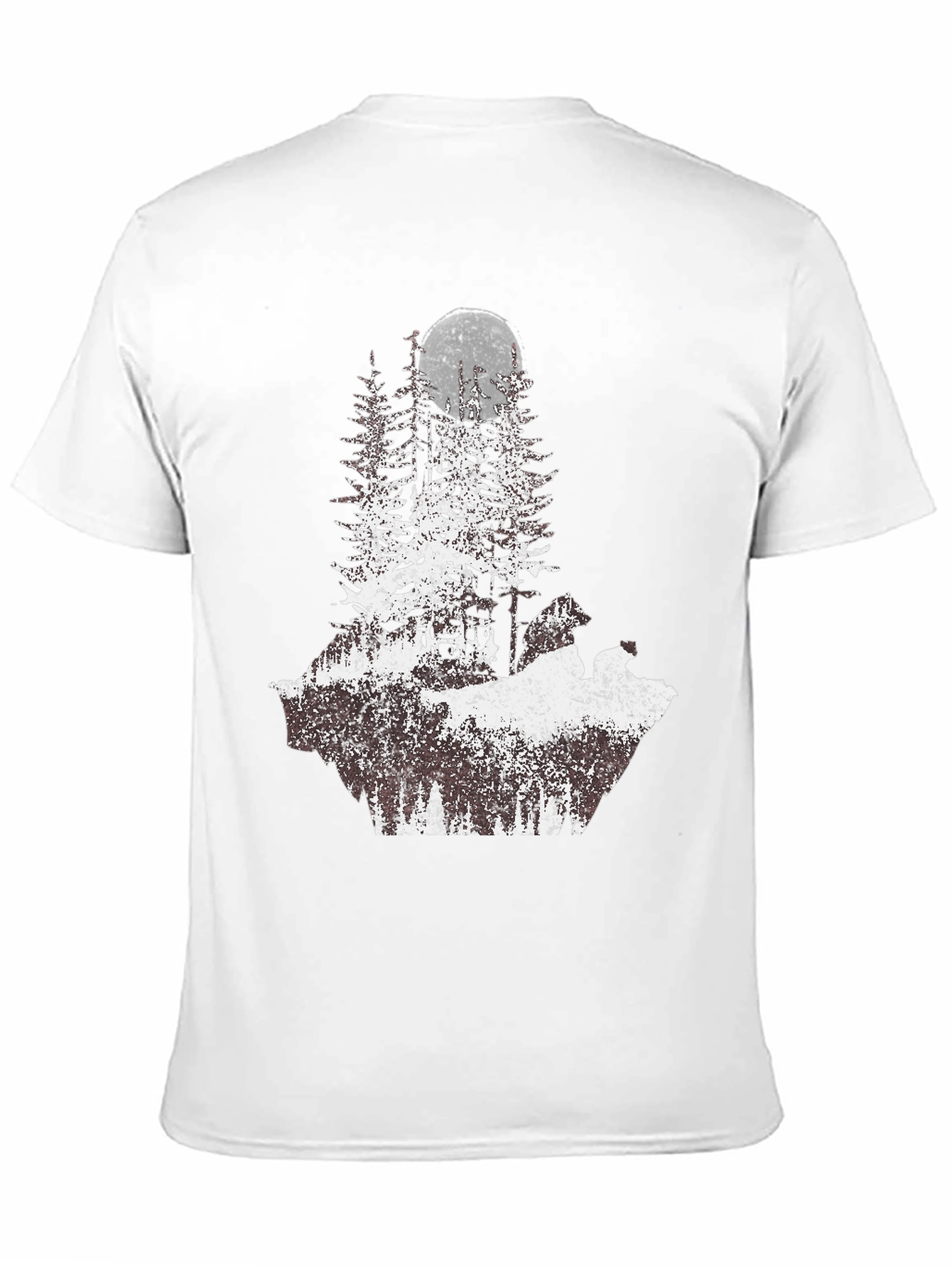 Nature Scene Graphic Tee - Moon & Trees