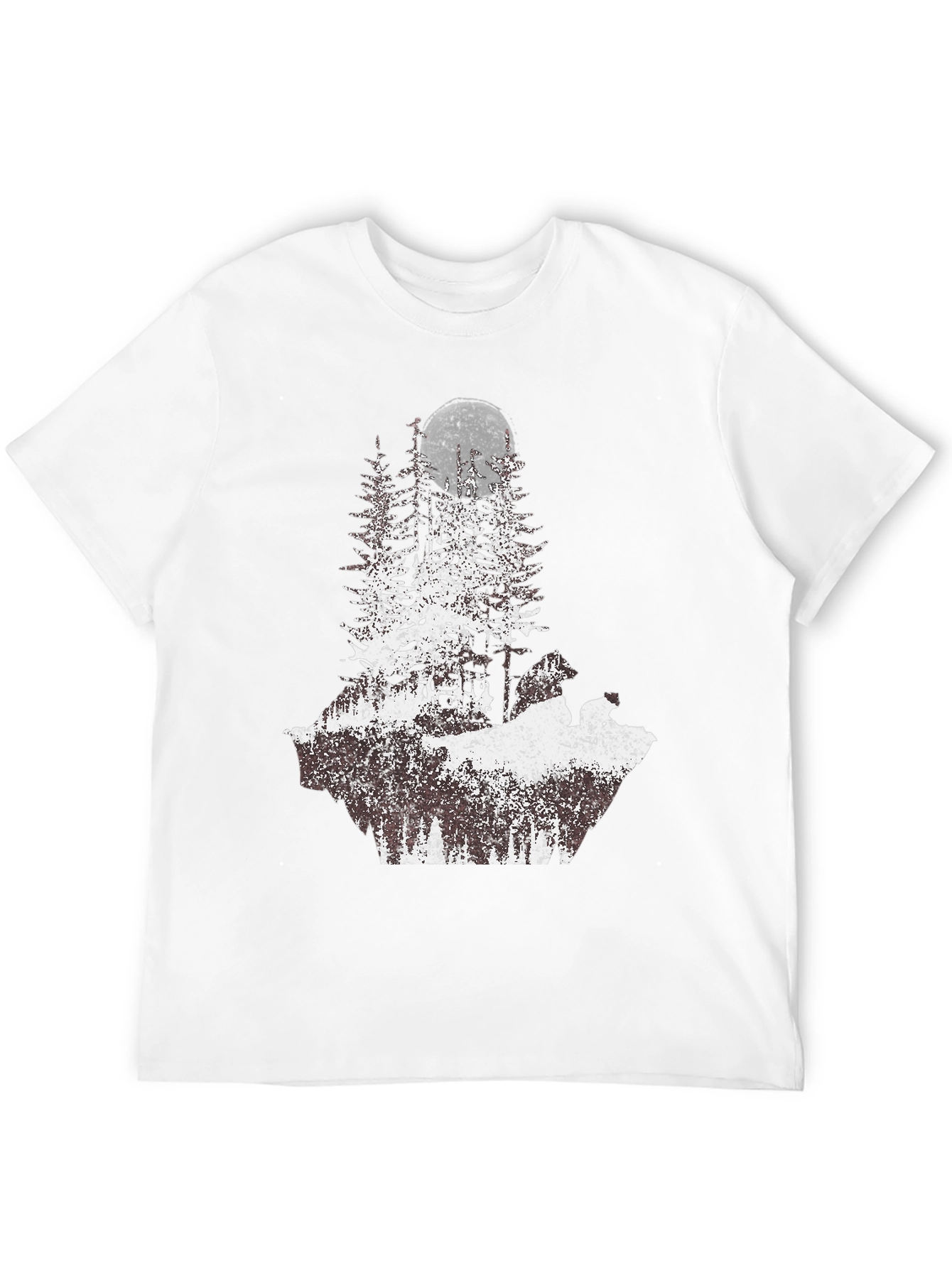 Nature Scene Graphic Tee - Moon & Trees