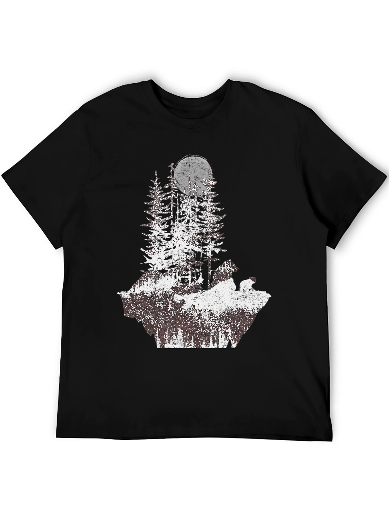 Nature Scene Graphic Tee - Moon & Trees
