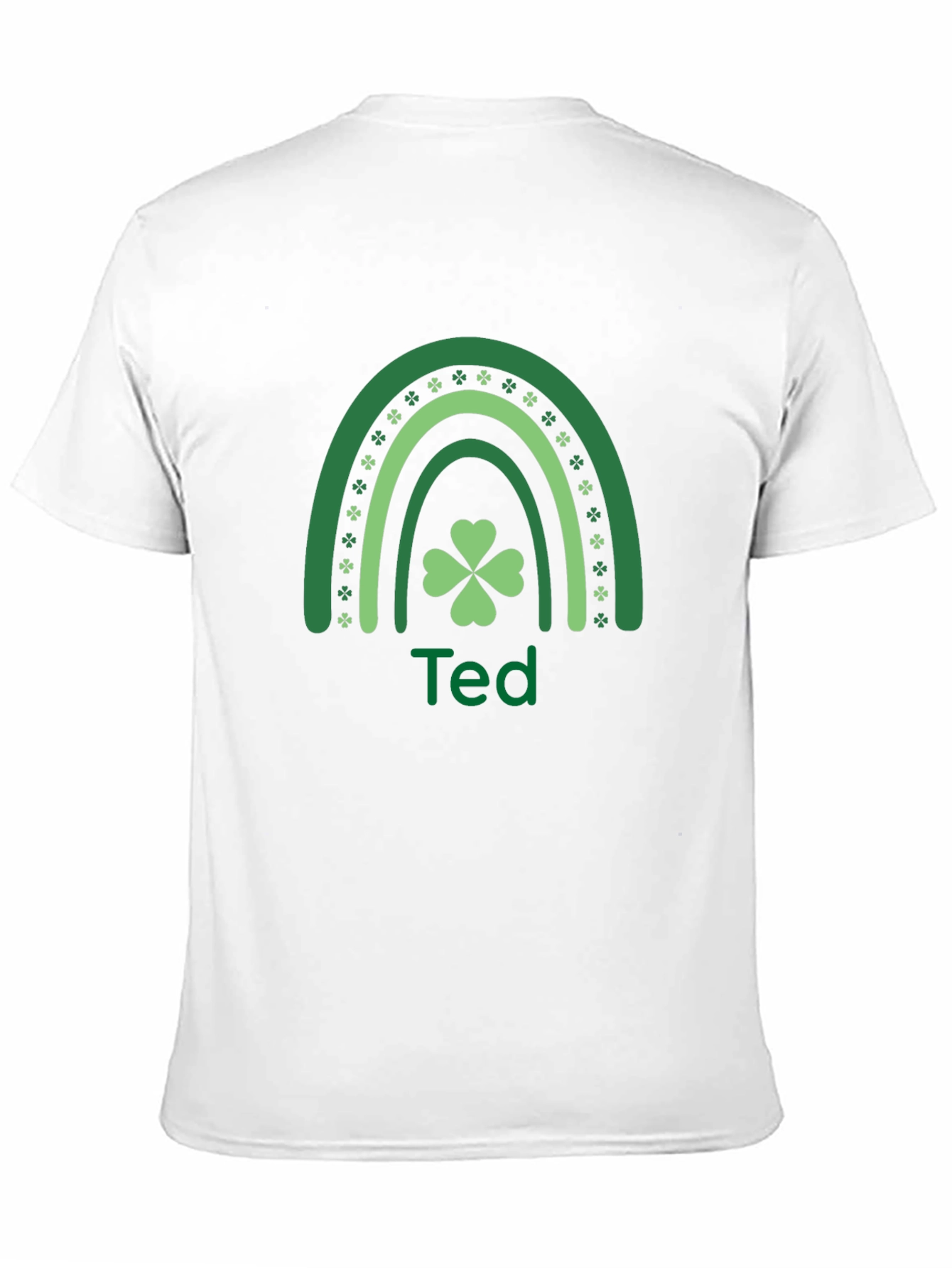 St. Patricks Day Rainbow Clover Personalized T-Shirt