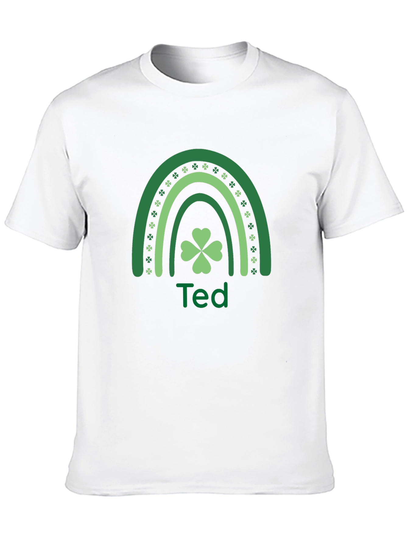 St. Patricks Day Rainbow Clover Personalized T-Shirt