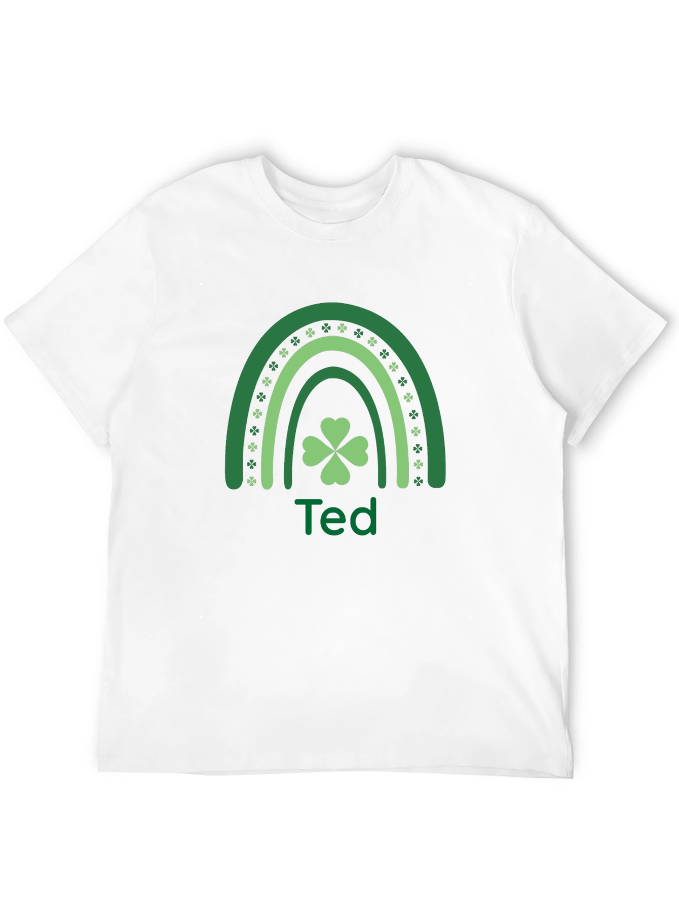 St. Patricks Day Rainbow Clover Personalized T-Shirt