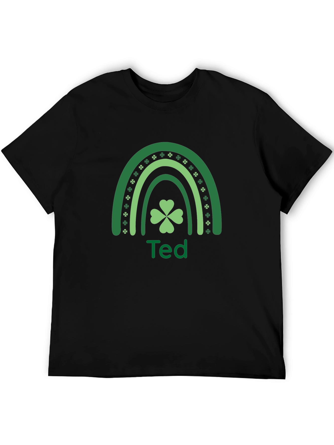 St. Patricks Day Rainbow Clover Personalized T-Shirt