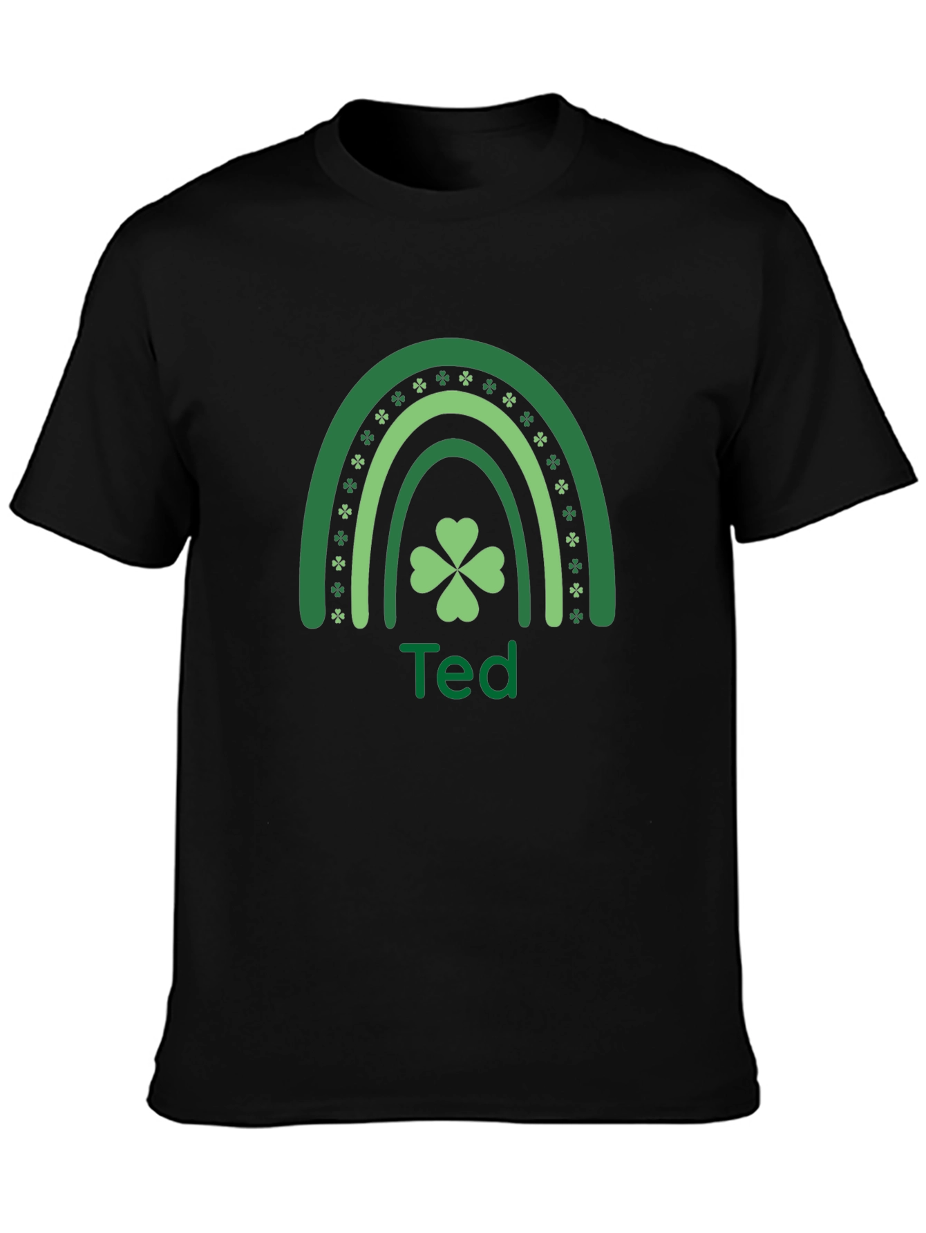 St. Patricks Day Rainbow Clover Personalized T-Shirt