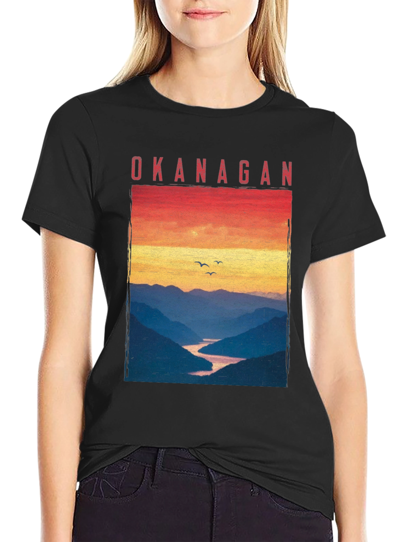 Okanagan Sunset T-Shirt - Nature Inspired Graphic Tee