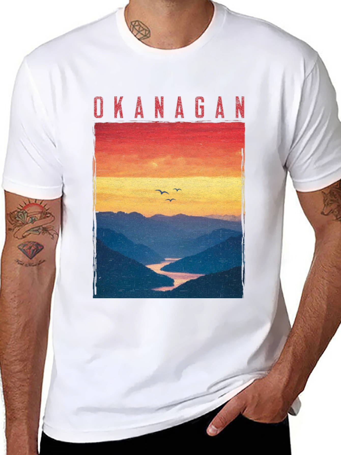Okanagan Sunset T-Shirt - Nature Inspired Graphic Tee