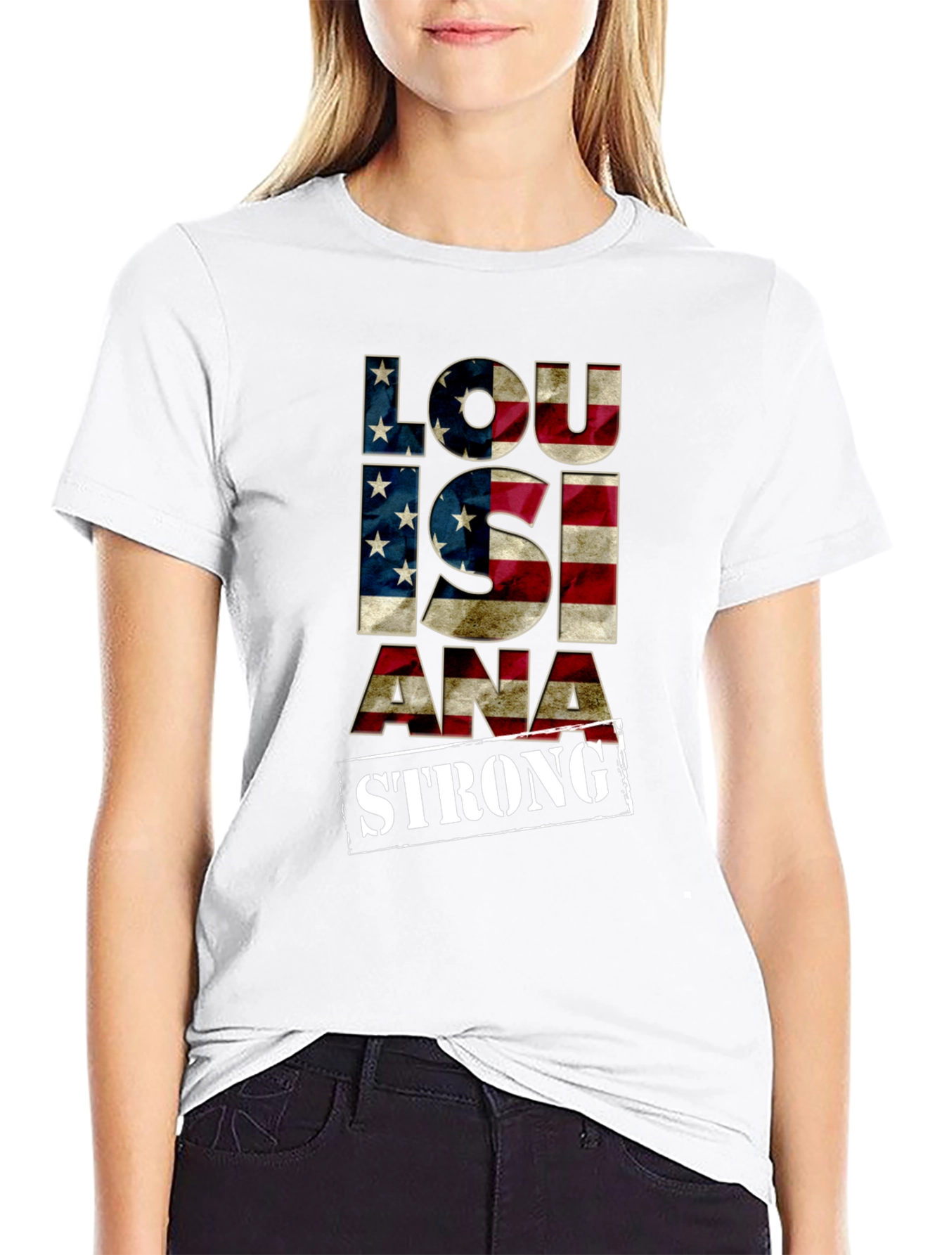 Louisiana Strong American Flag Graphic Tee