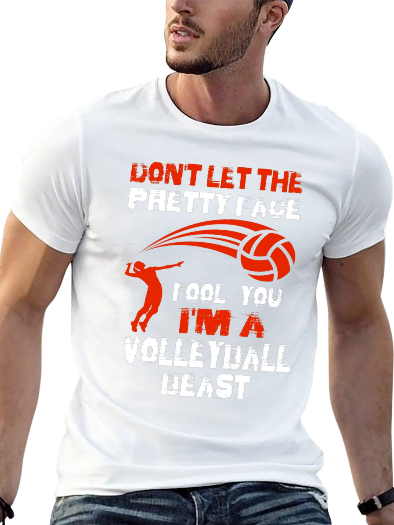 Volleyball Beast Graphic Tee - Sporty T-Shirt
