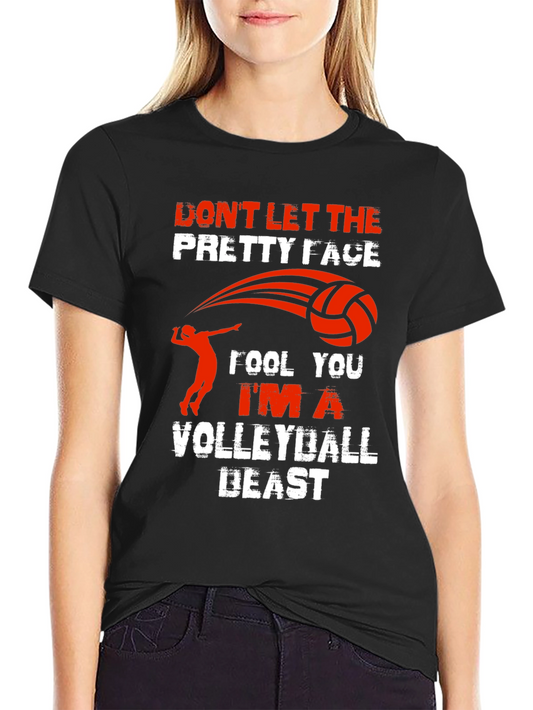 Volleyball Beast Graphic Tee - Sporty T-Shirt