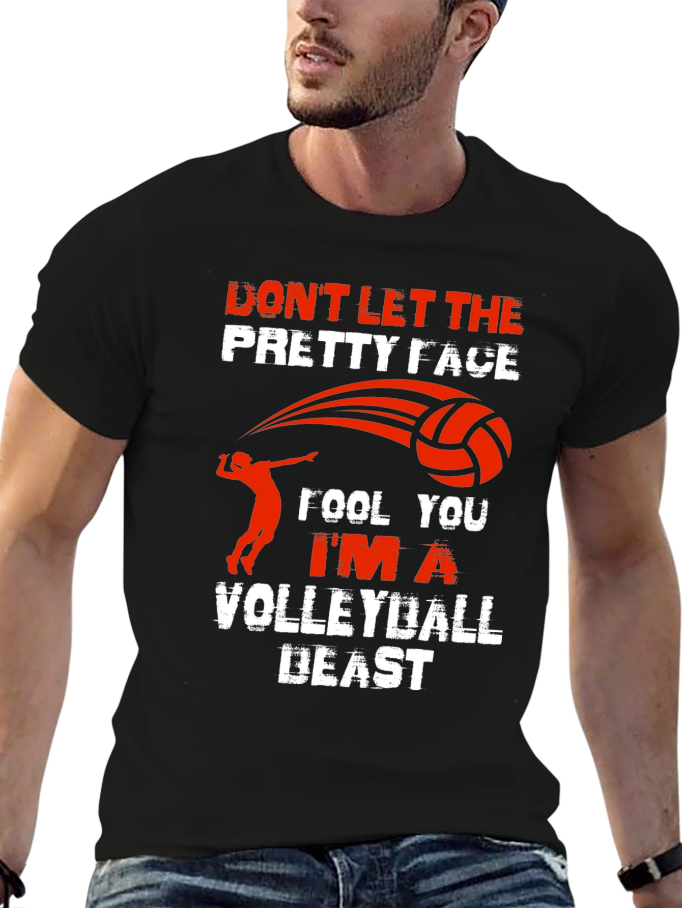 Volleyball Beast Graphic Tee - Sporty T-Shirt