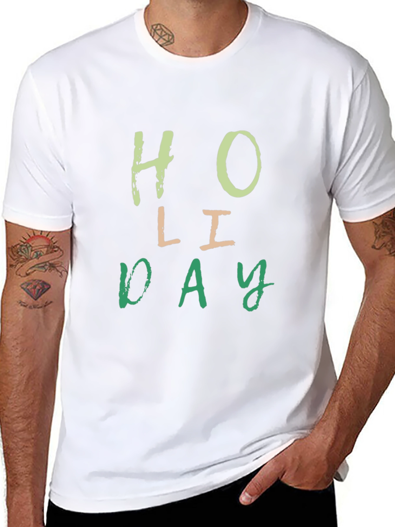 Holiday Graphic T-Shirt - Black Cotton Tee
