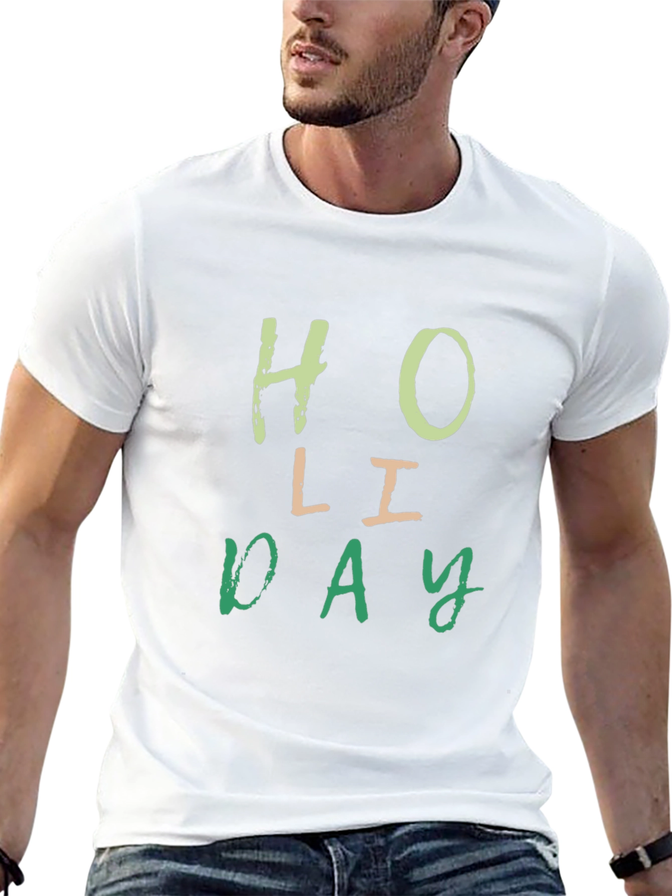 Holiday Graphic T-Shirt - Black Cotton Tee
