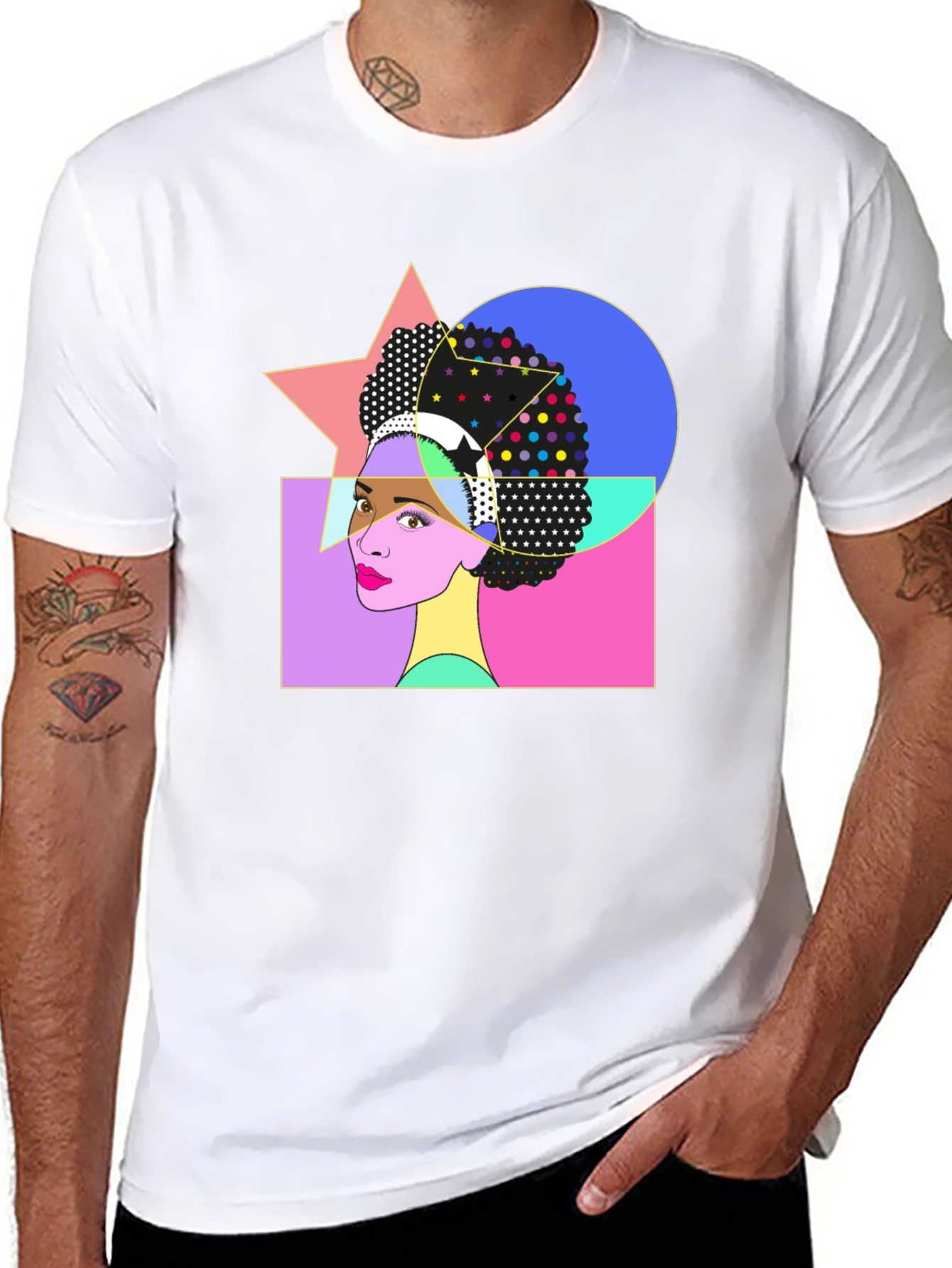 Retro Pop Art Afro Graphic Tee