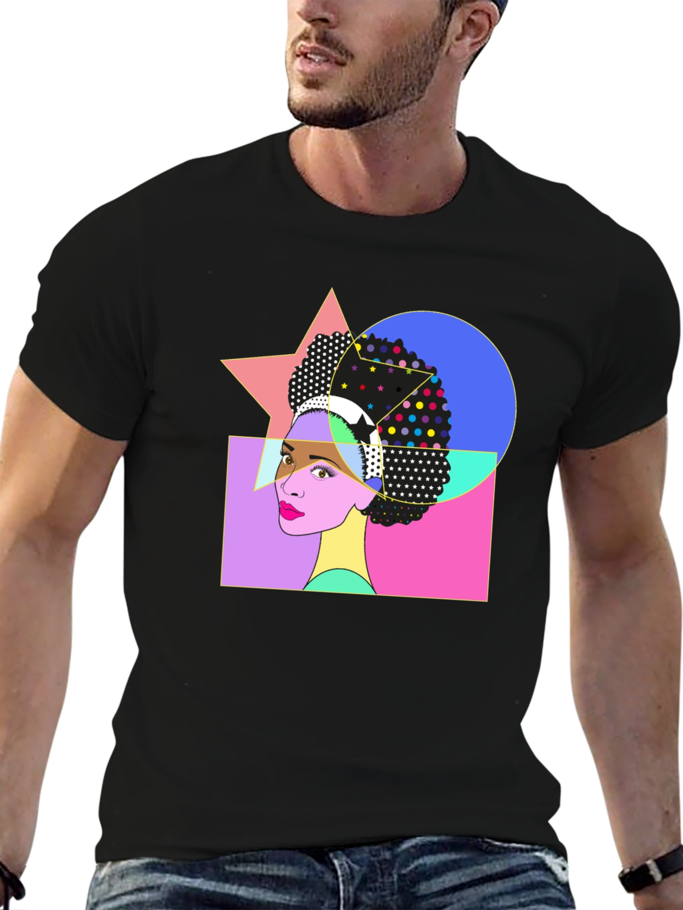 Retro Pop Art Afro Graphic Tee