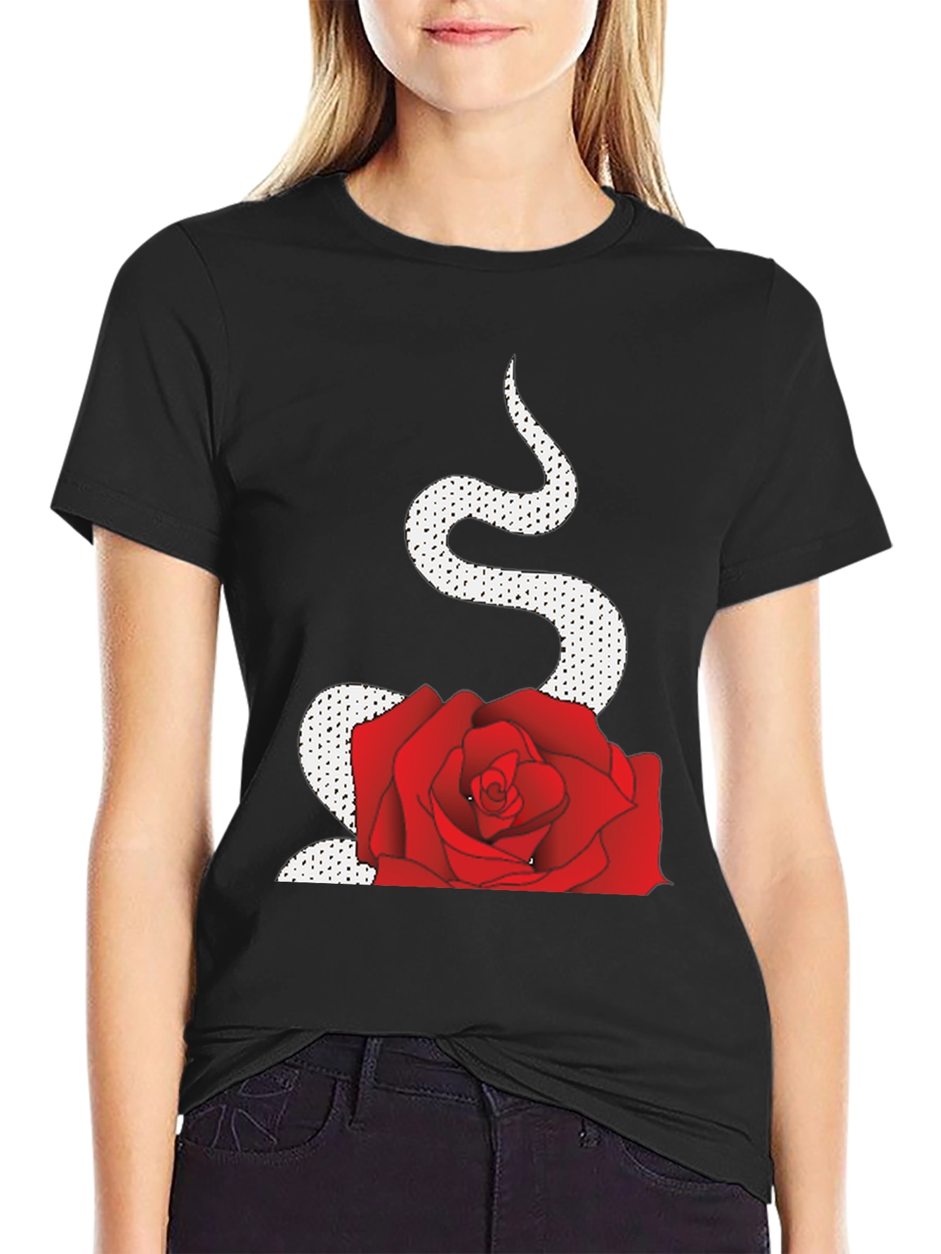 Snake and Rose Graphic Tee