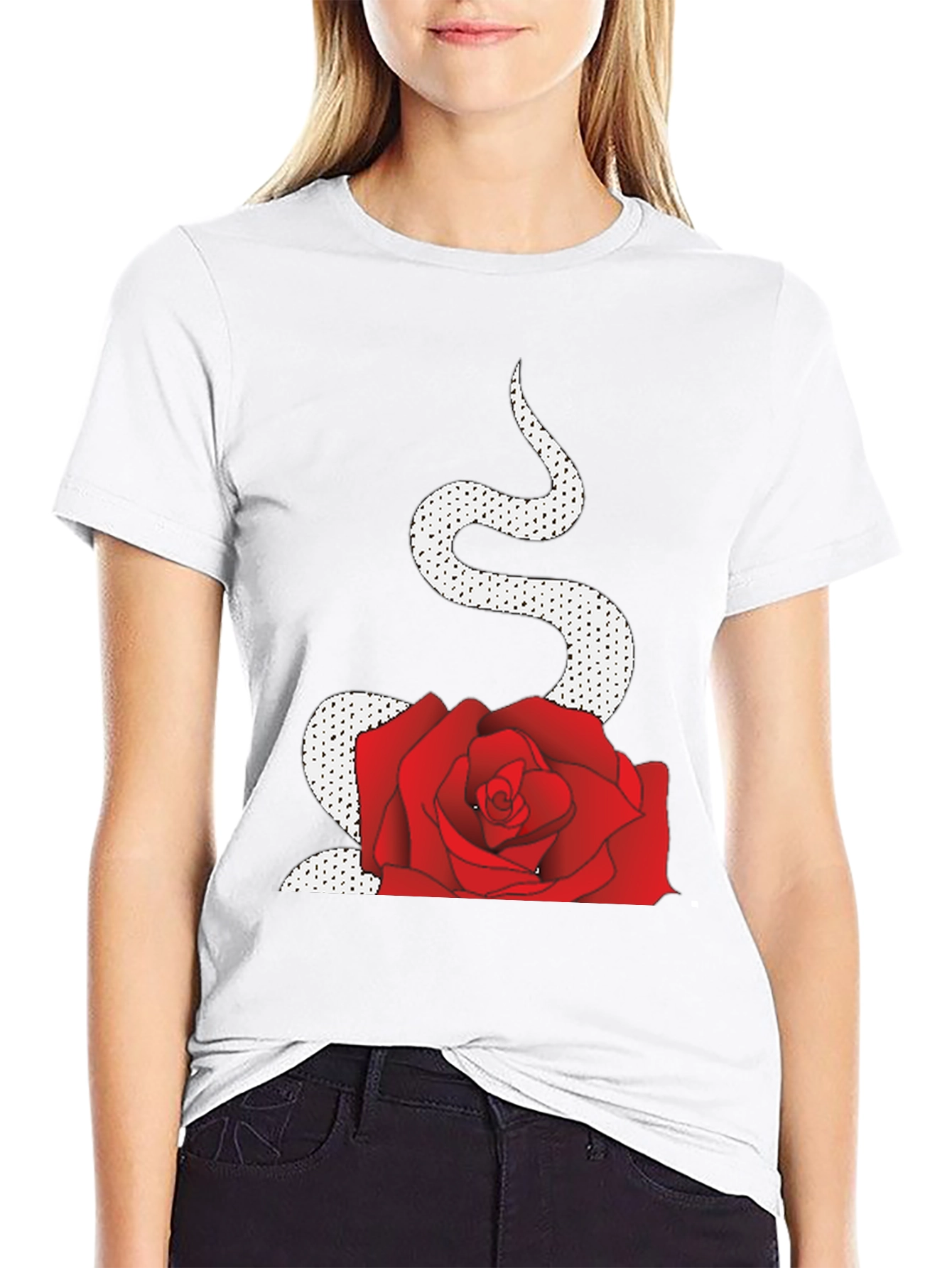 Snake and Rose Graphic Tee