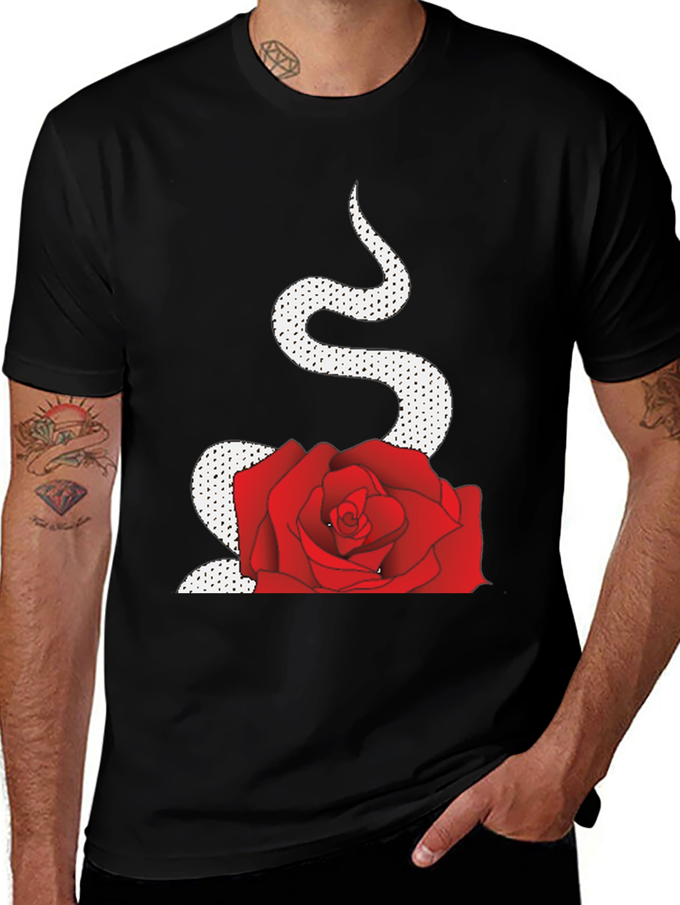 Snake and Rose Graphic Tee