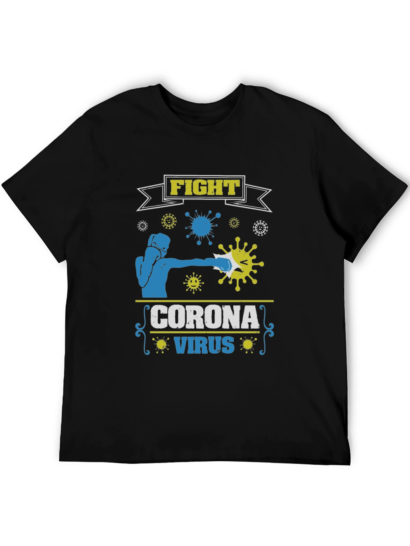 Fight Corona Virus Black T-Shirt