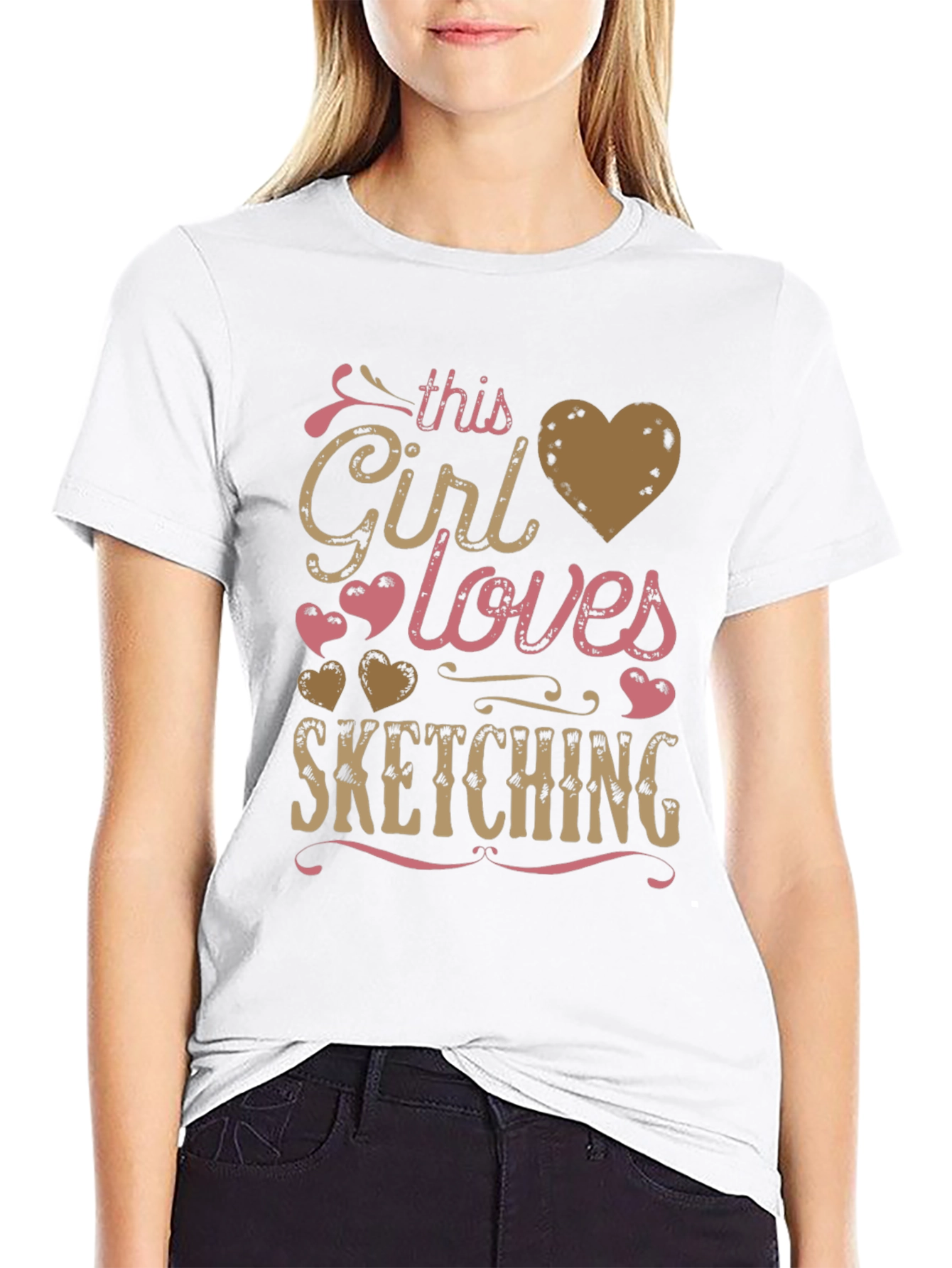 This Girl Loves Sketching - Graphic T-Shirt