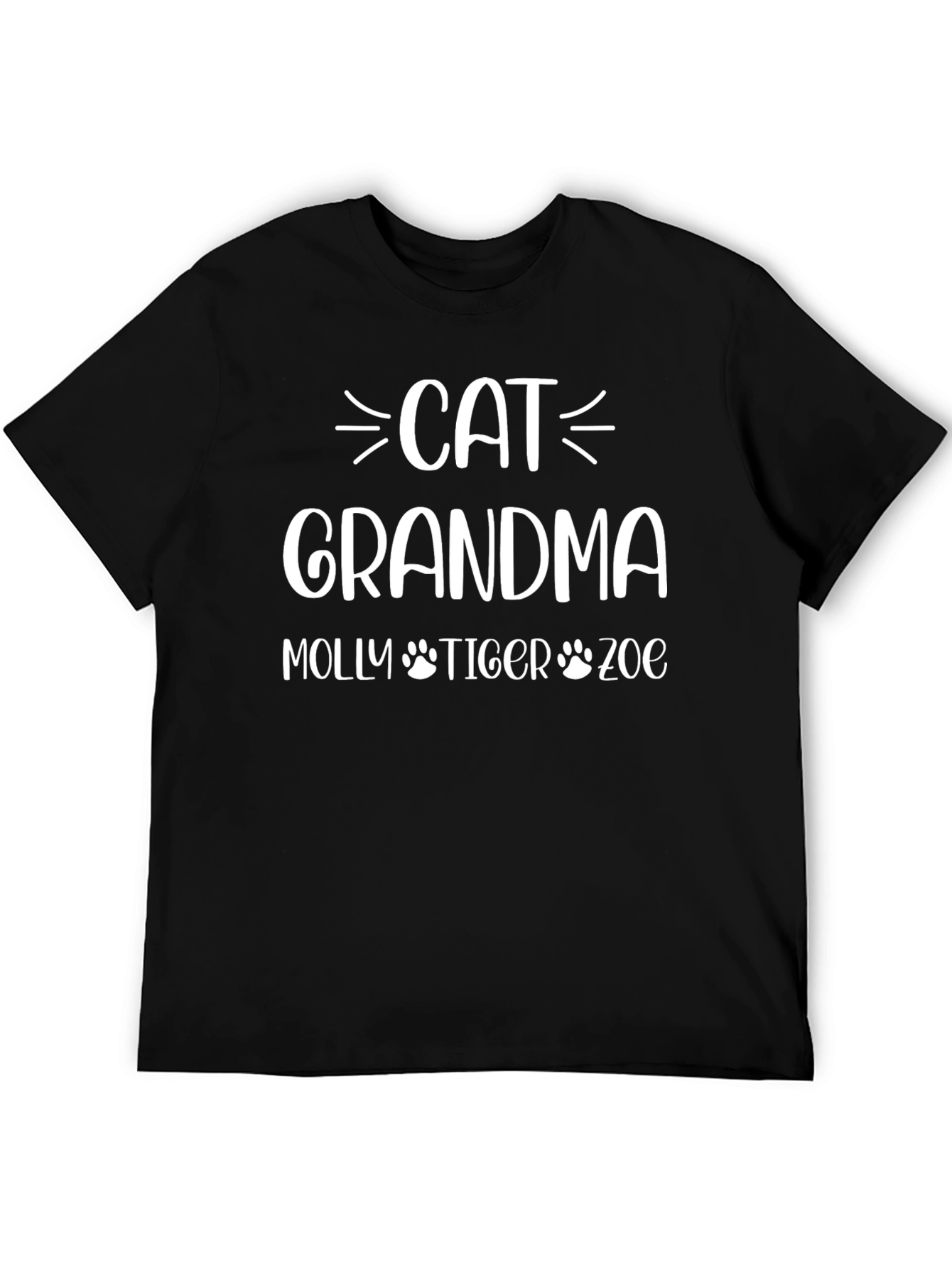 Cat Grandma T-Shirt - Personalized Pet Names