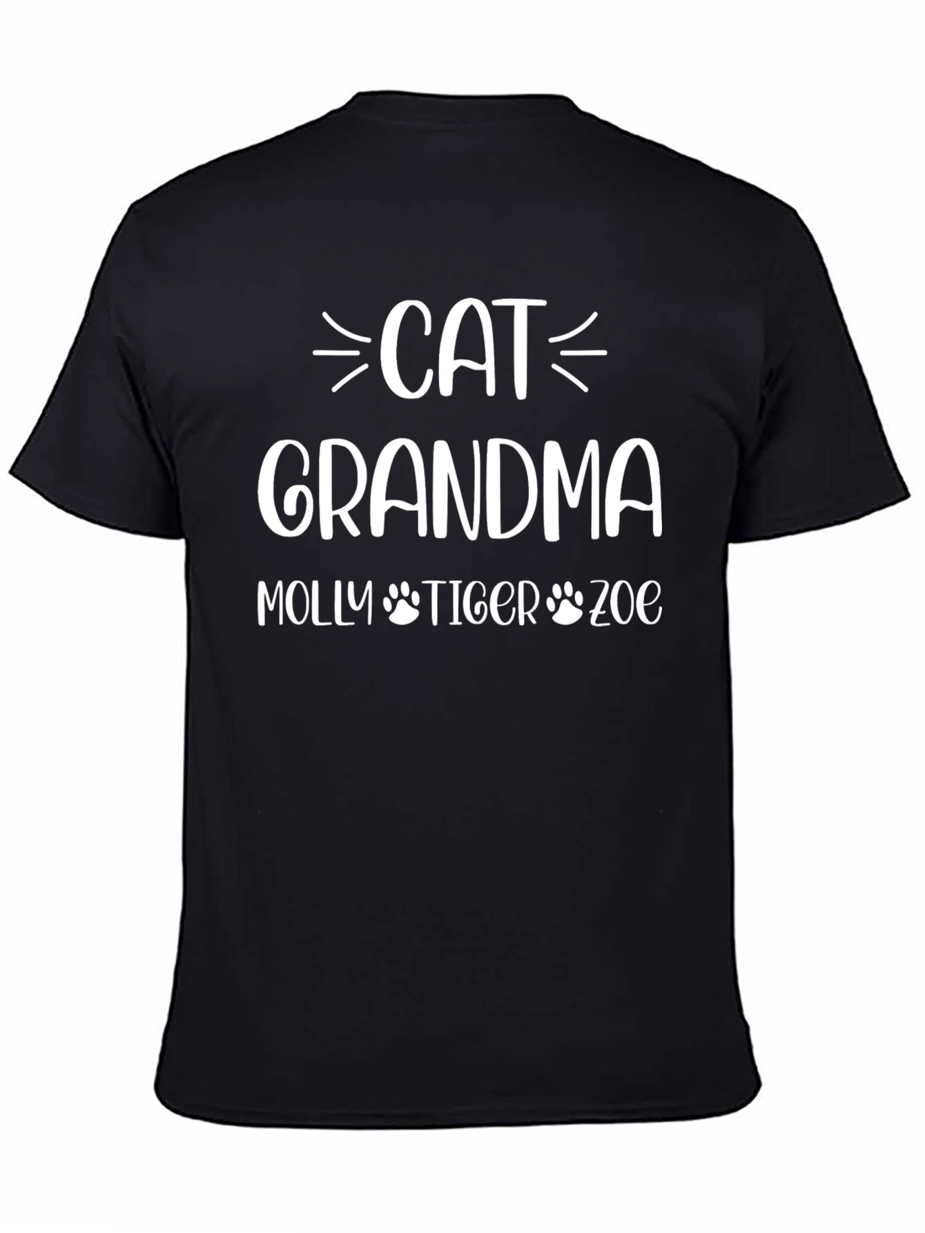 Cat Grandma T-Shirt - Personalized Pet Names